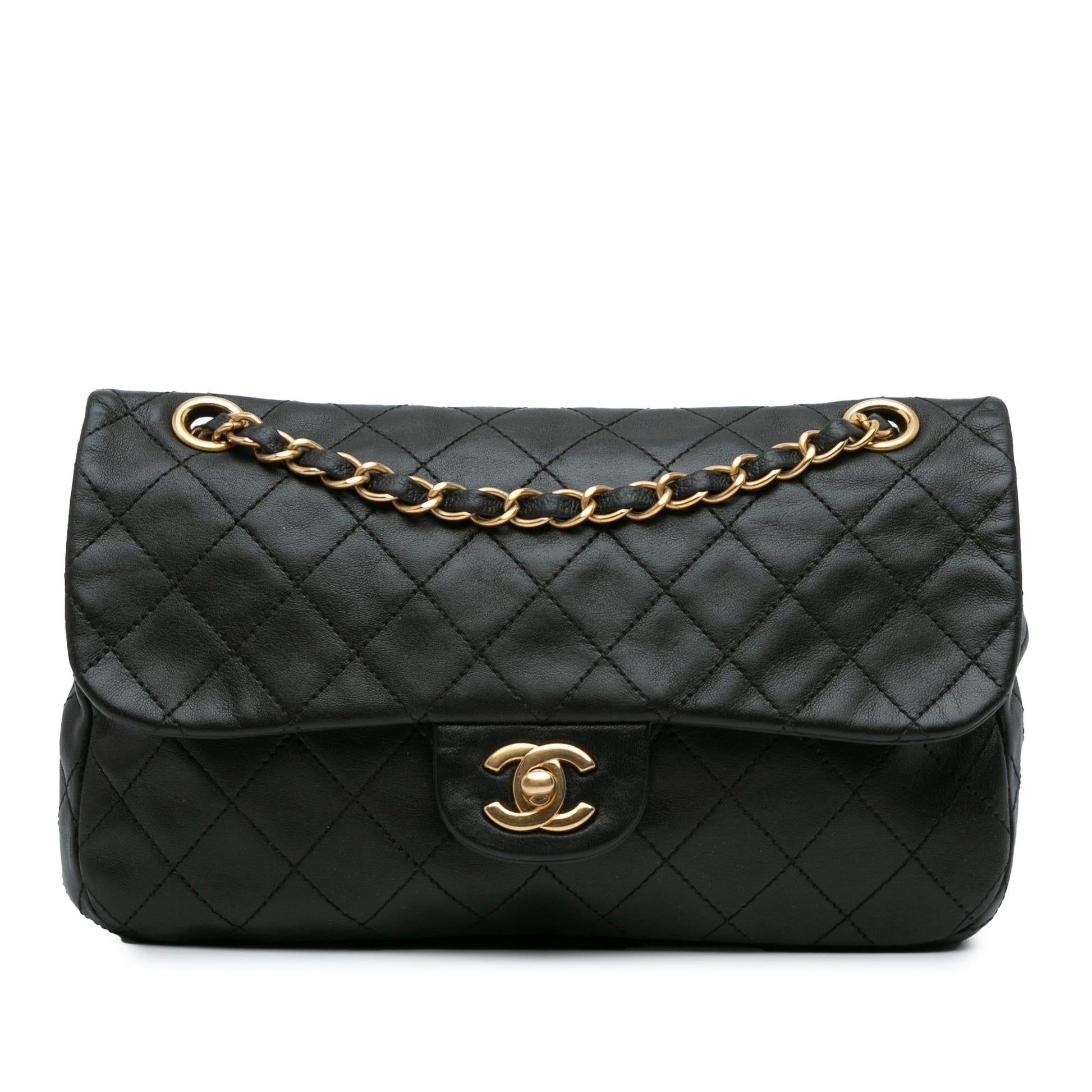 Chanel CC Quilted Lambskin Single Flap SHG-6cPogF Handbag