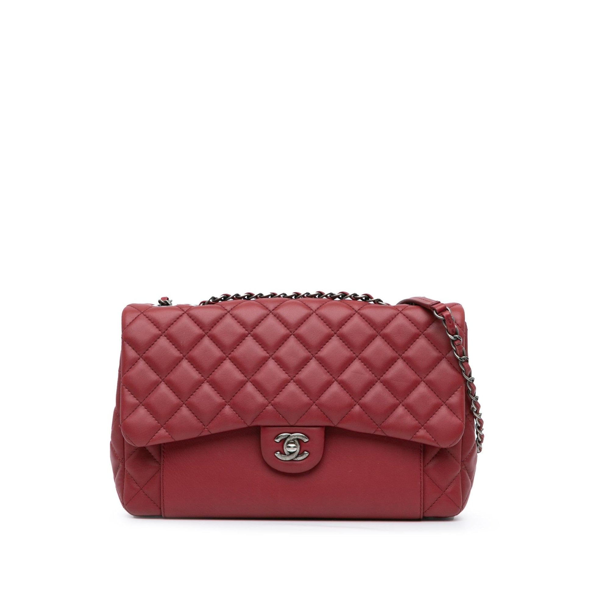 Chanel CC Quilted Lambskin Single Flap Handbag