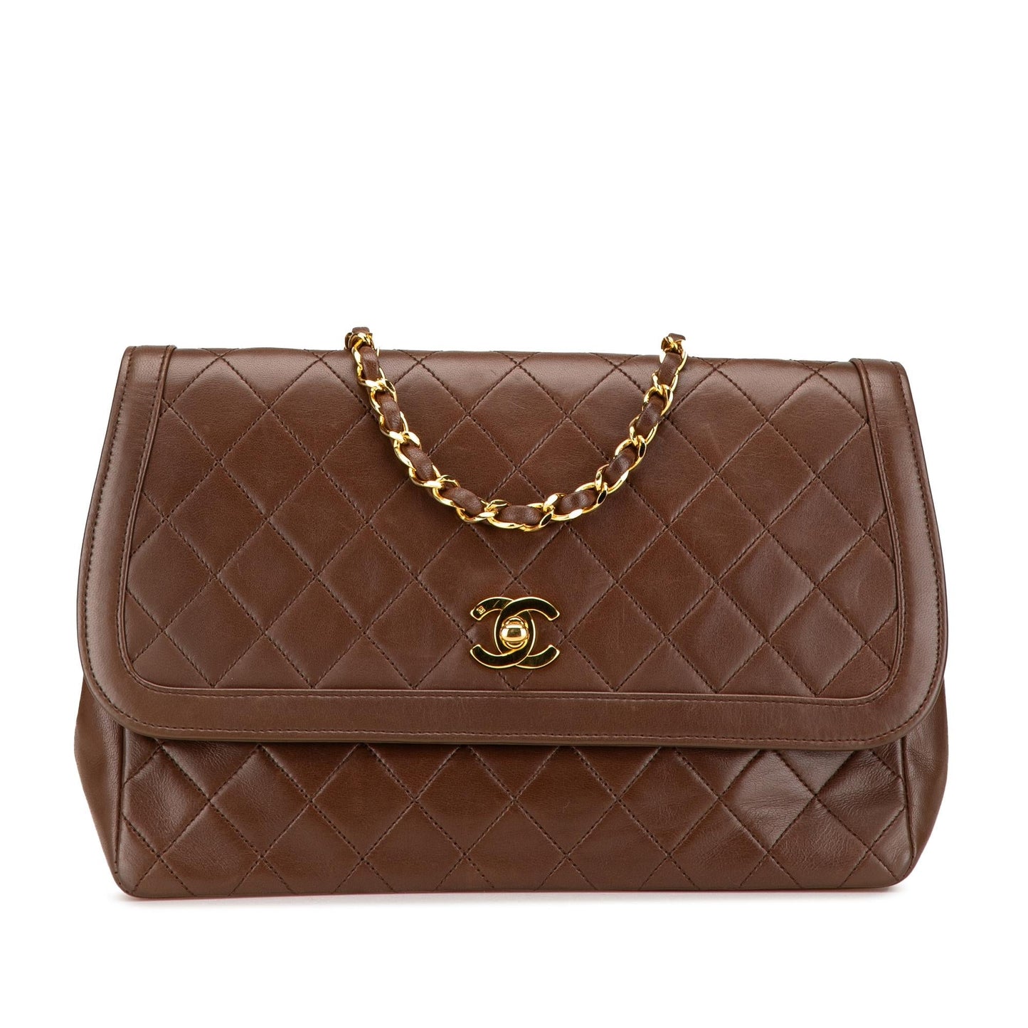 Chanel CC Quilted Lambskin Single Flap SHG-giVobi Handbag