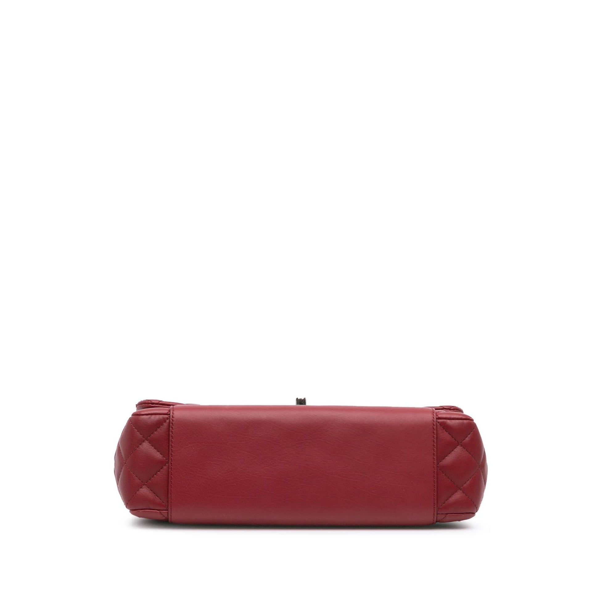 Chanel CC Quilted Lambskin Single Flap Handbag Flap 1