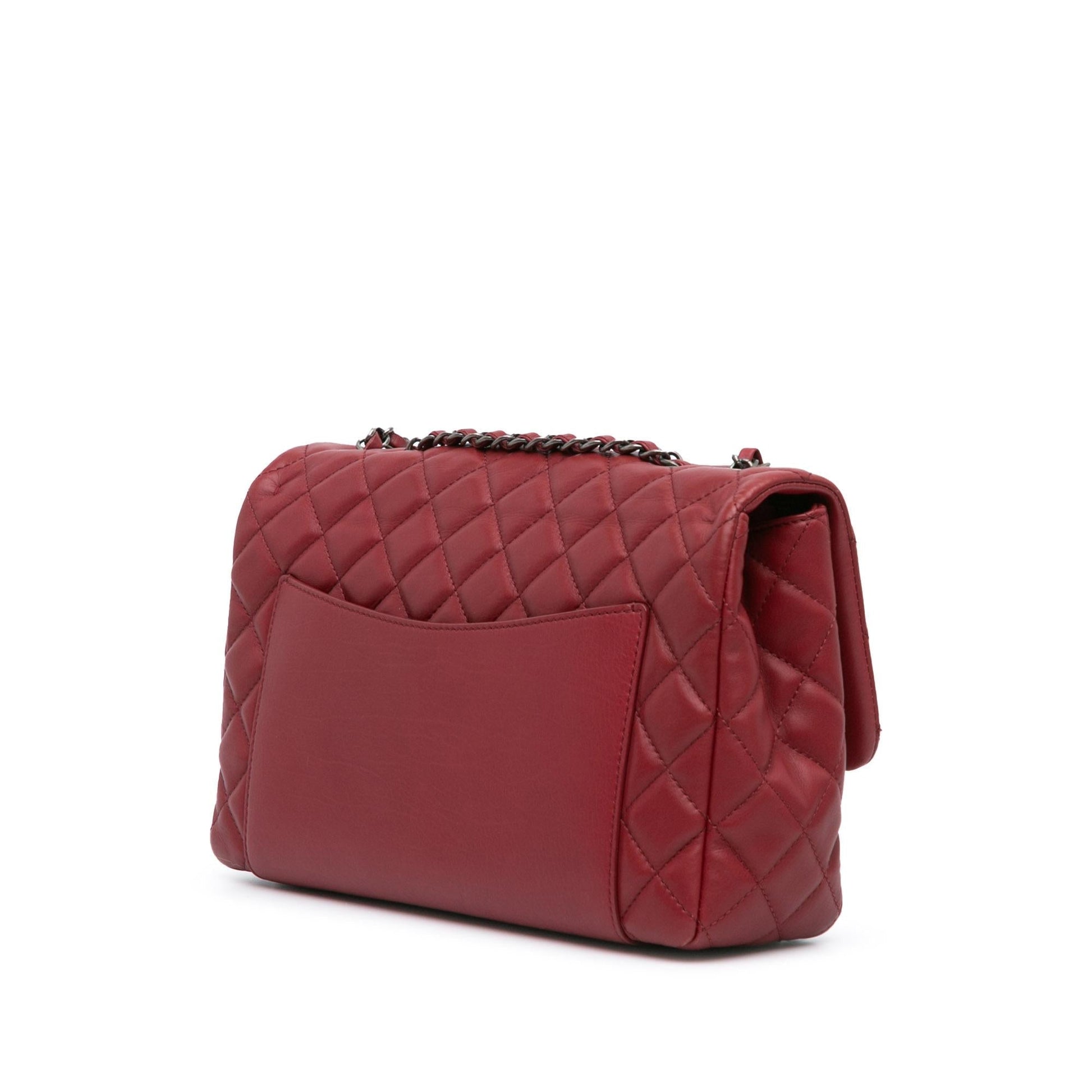 Chanel CC Quilted Lambskin Single Flap Handbag Flap 1