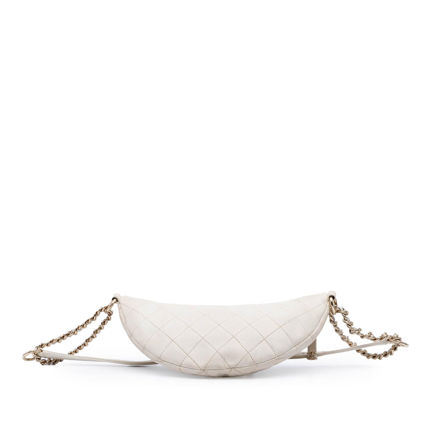 Chanel CC Quilted Lambskin Studded Logo Belt