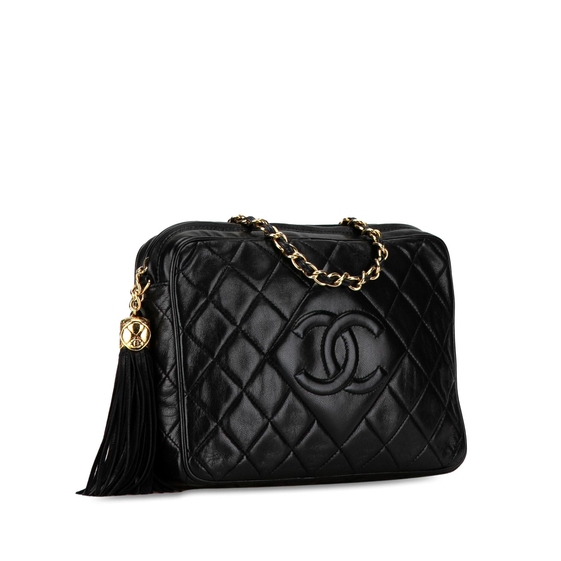 Chanel CC Quilted Lambskin Tassel Camera SHG-TAMQsK Crossbody Bag
