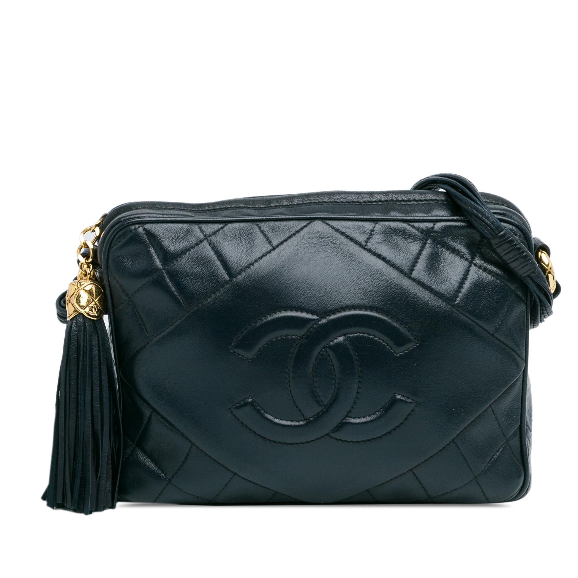 Chanel CC Quilted Lambskin Tassel Camera SHG-P5tGZz Crossbody Bag