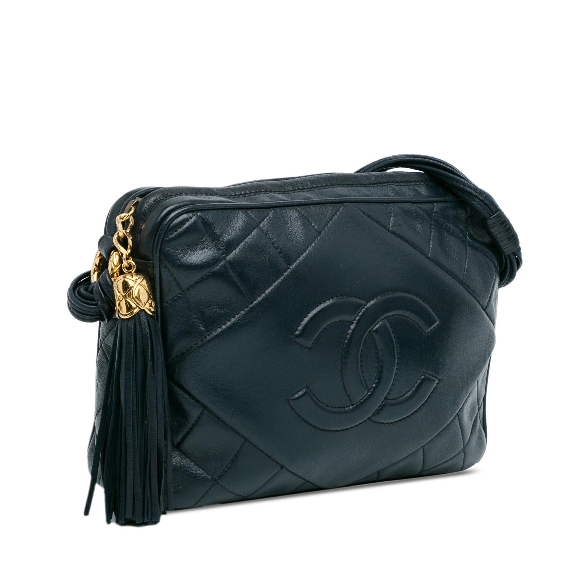 Chanel CC Quilted Lambskin Tassel Camera SHG-P5tGZz Crossbody Bag