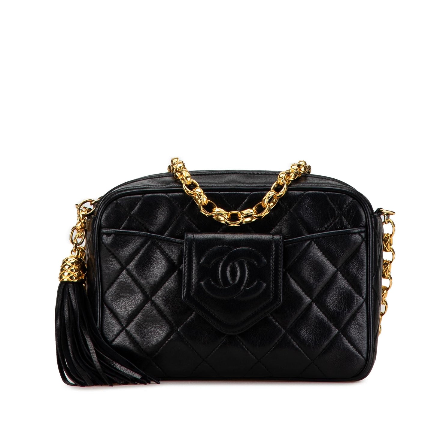 Chanel CC Quilted Lambskin Tassel Camera SHG-d6zIzs Crossbody Bag