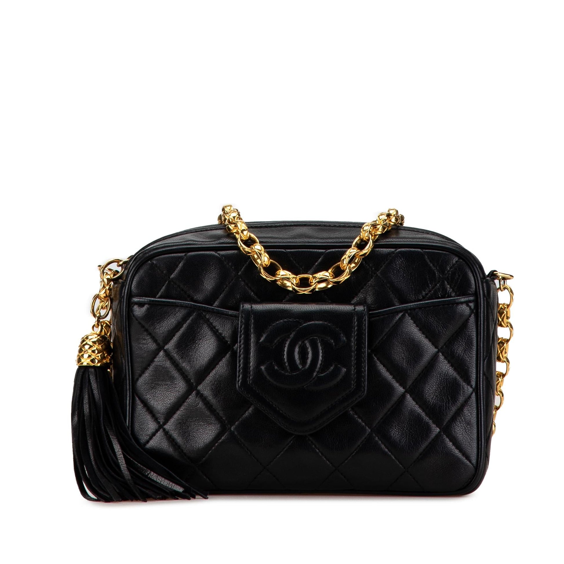 Chanel CC Quilted Lambskin Tassel Camera SHG-d6zIzs Crossbody Bag