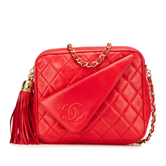 Chanel CC Quilted Lambskin Tassel Camera Crossbody Bag Bag 1