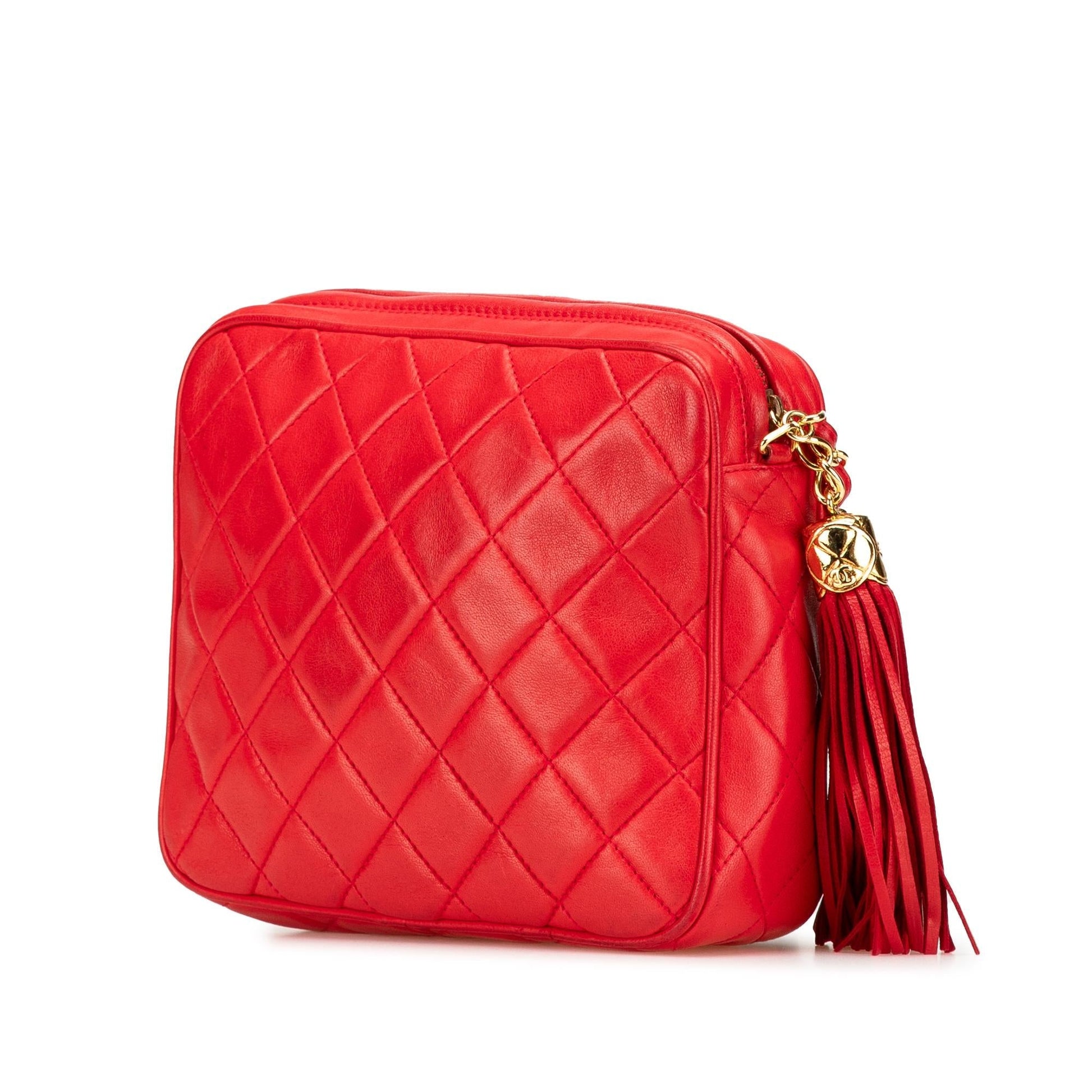 Chanel CC Quilted Lambskin Tassel Camera Crossbody Bag Bag 2