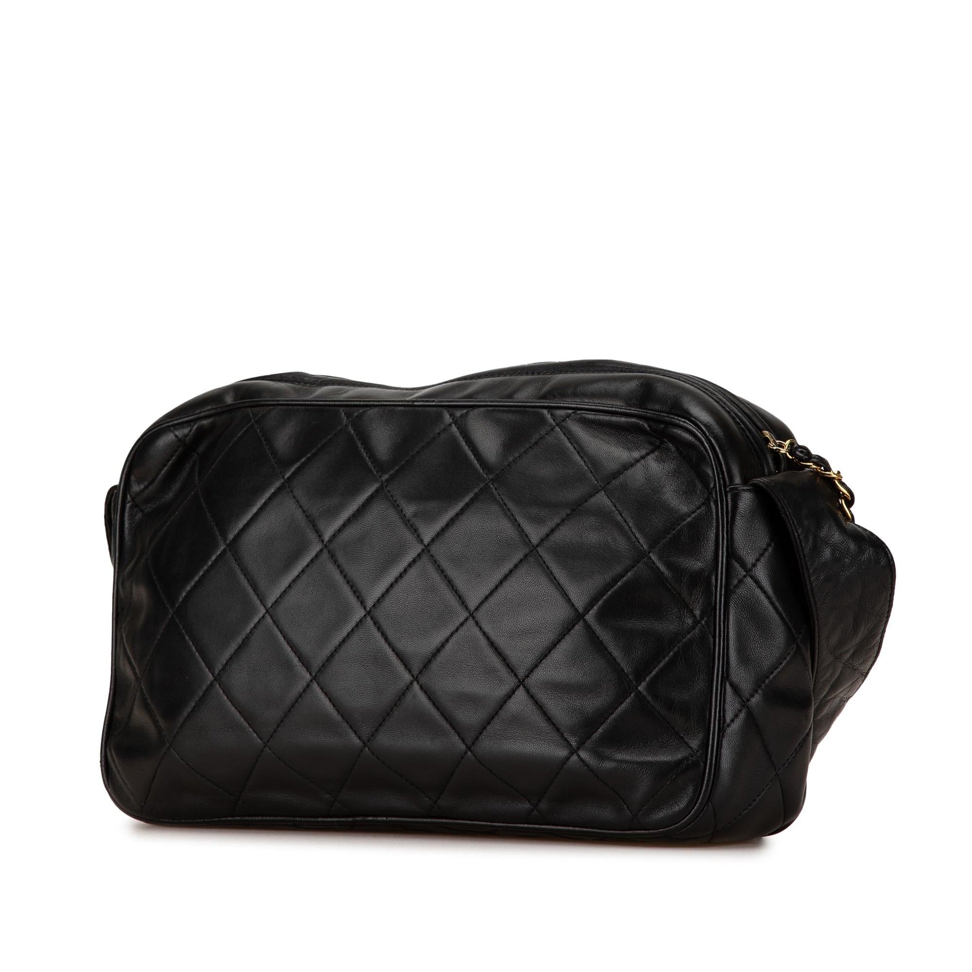 Chanel CC Quilted Lambskin Tassel Crossbody Bag