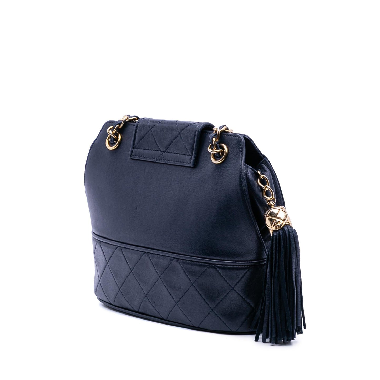 Chanel CC Quilted Lambskin Tassel Flap Handbag