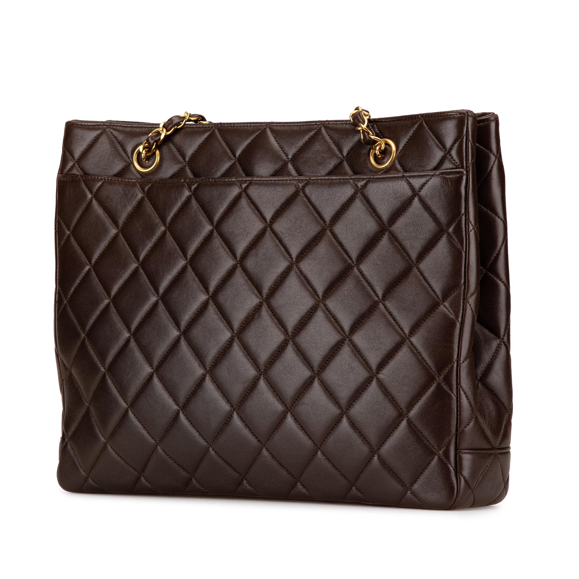 Chanel CC Quilted Lambskin Turnlock Tote Bag