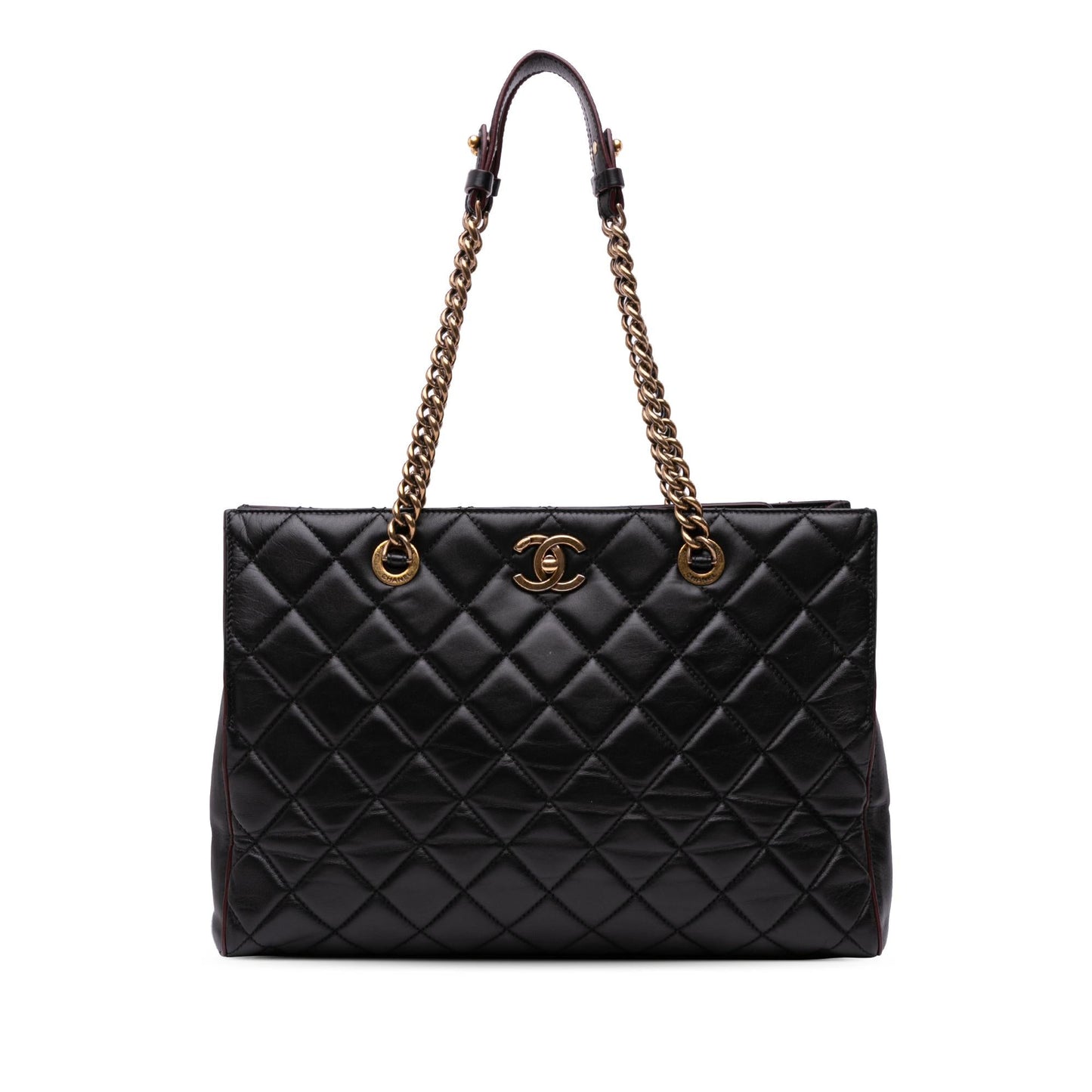 Chanel CC Quilted Lambskin Turnlock Tote Bag Tote 2