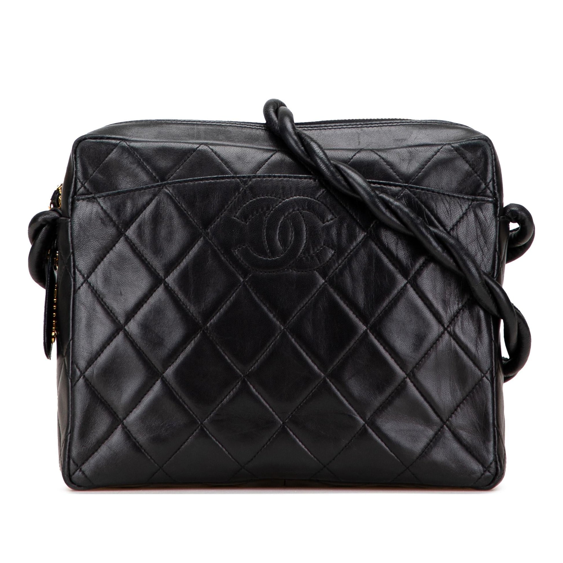 Chanel CC Quilted Lambskin Twisted Crossbody Bag