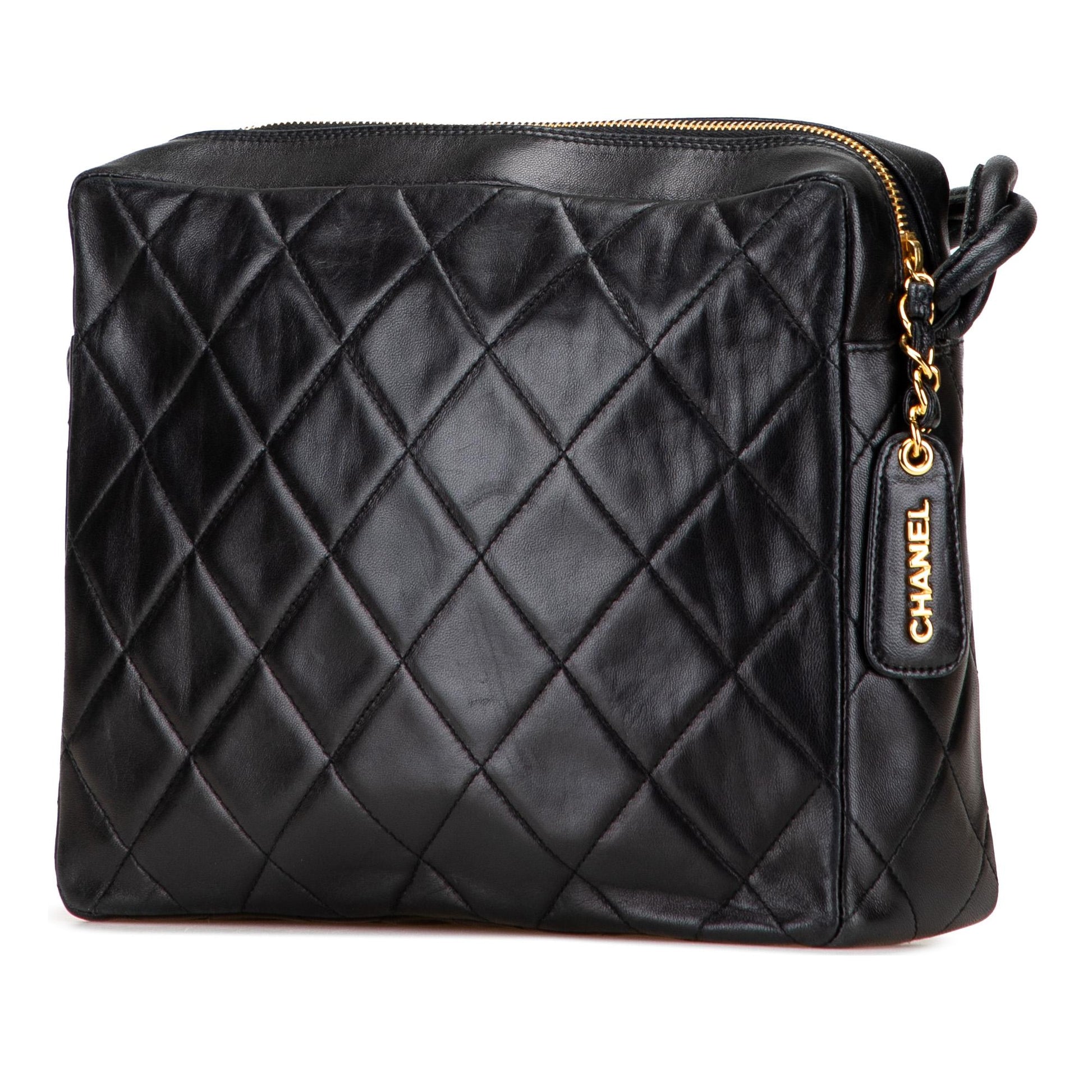 Chanel CC Quilted Lambskin Twisted Crossbody Bag