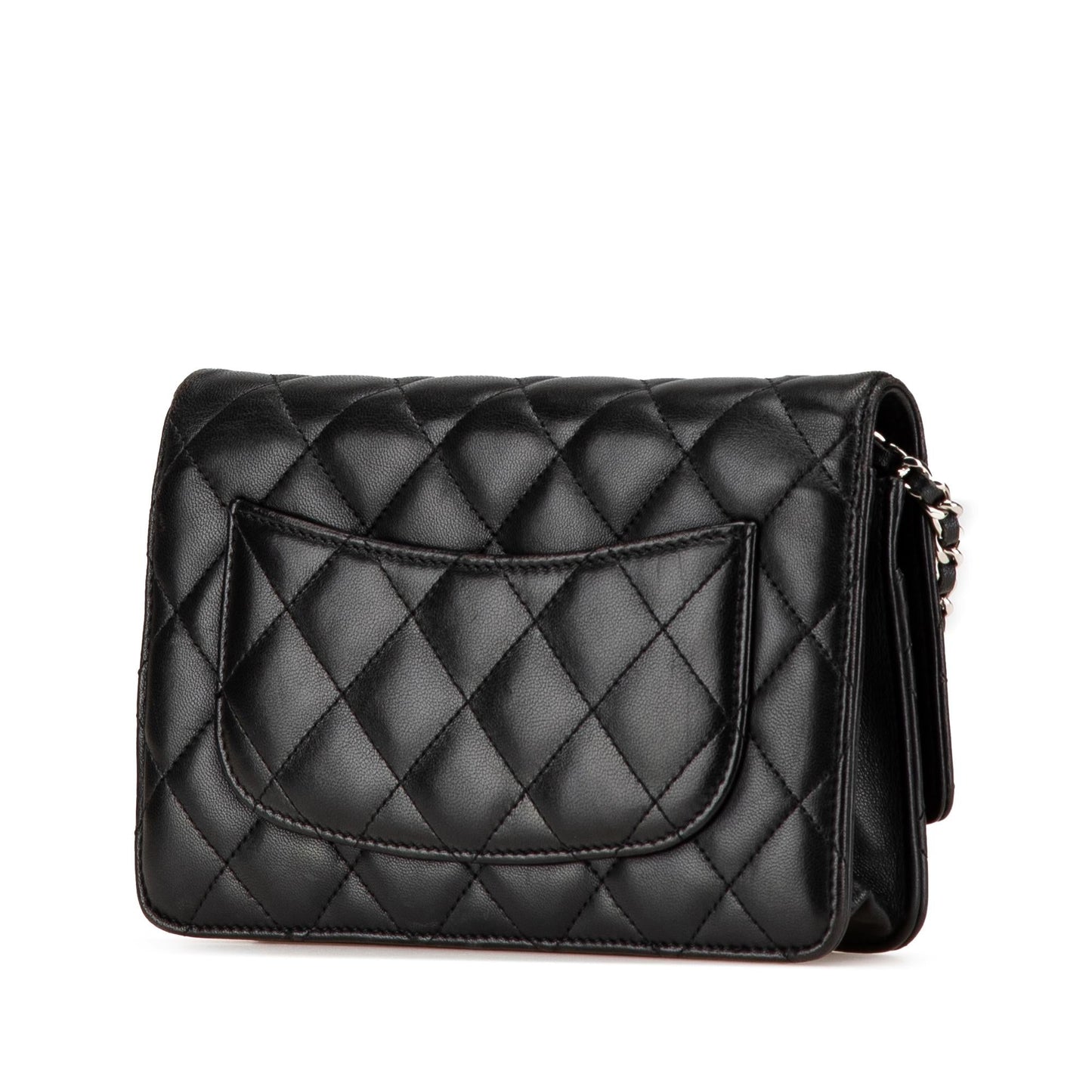 Chanel CC Quilted Lambskin On Wallet Case On Chain
