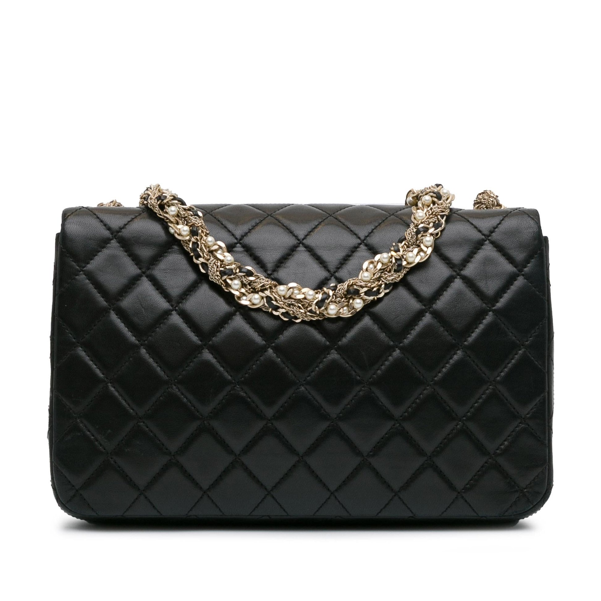 Chanel CC Quilted Lambskin Westminster Pearl Flap Handbag