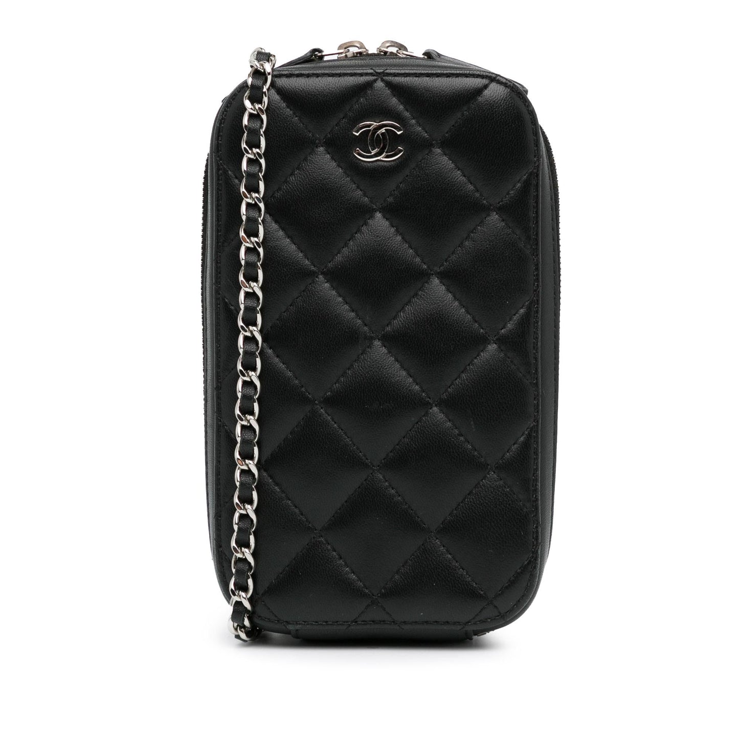Chanel CC Quilted Lambskin Zip Phone SHG-6GbcPW Handbag