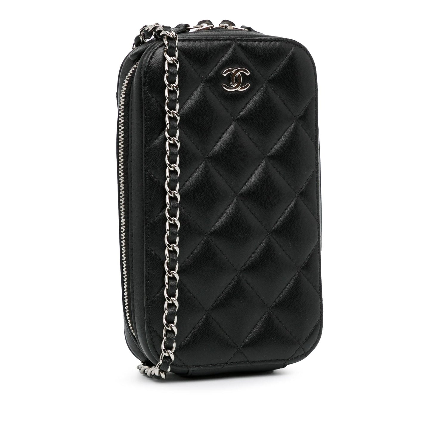 Chanel CC Quilted Lambskin Zip Phone SHG-6GbcPW Handbag