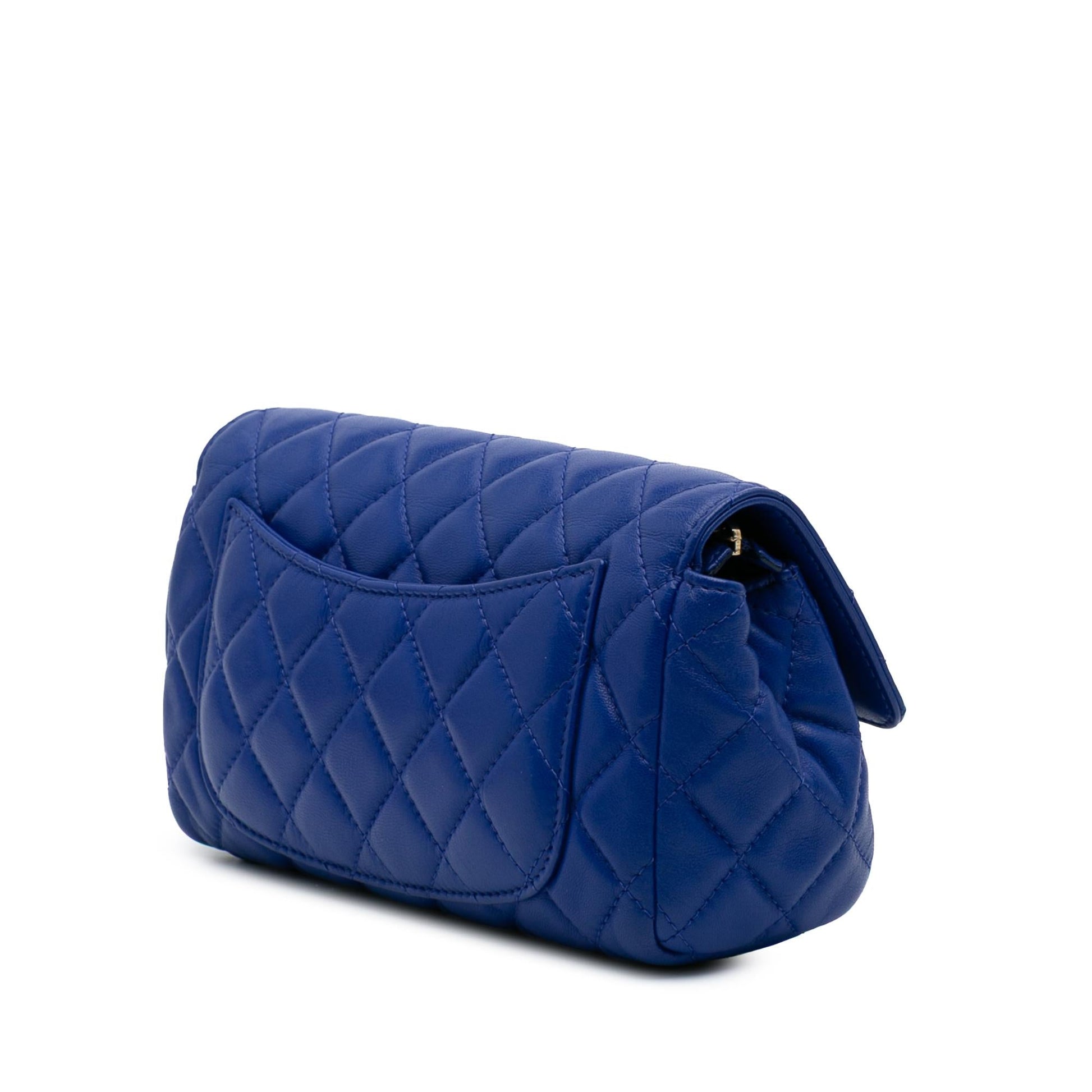 Chanel CC Quilted Lambskin Zip Vanity Flap Handbag