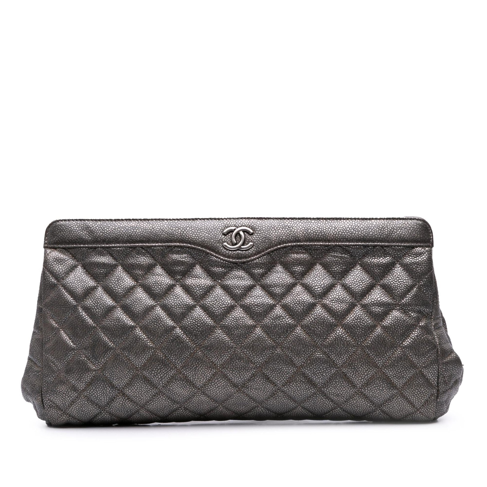 Chanel CC Quilted Clutch Bag