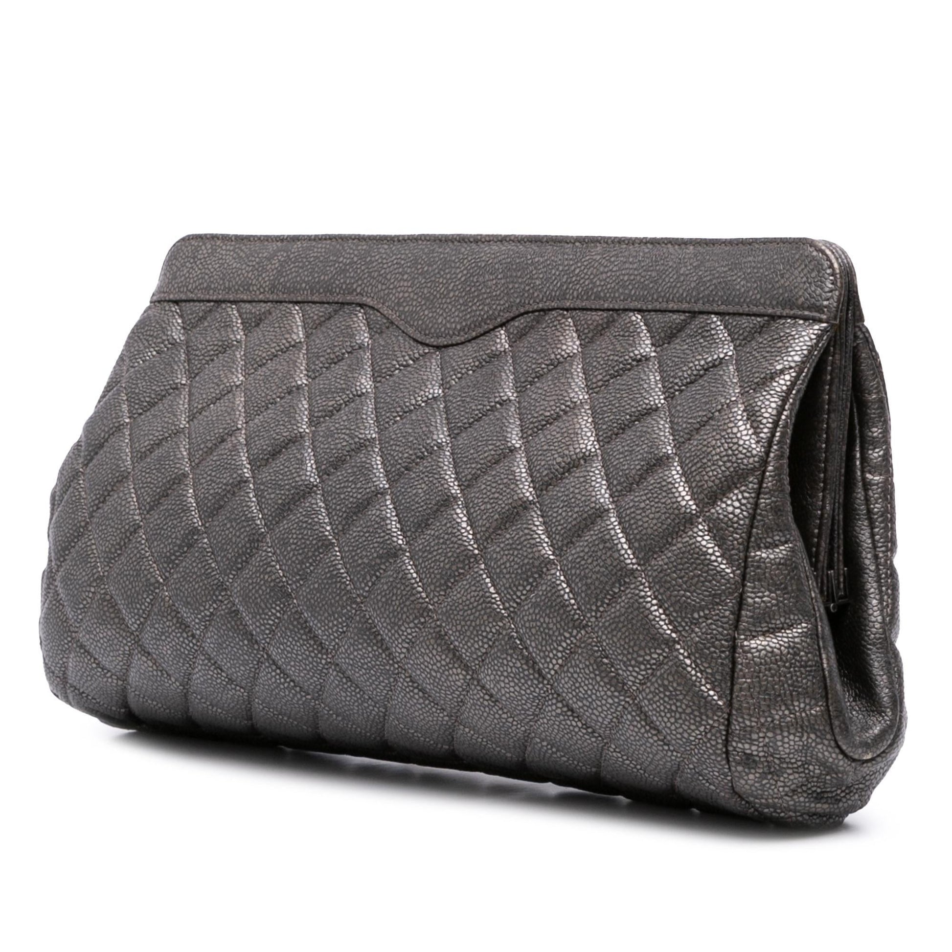 Chanel CC Quilted Clutch Bag