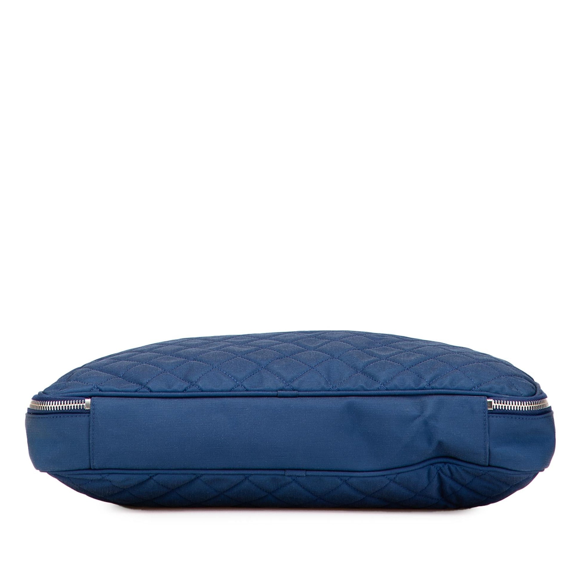 Chanel CC Quilted Nylon Laptop Handbag