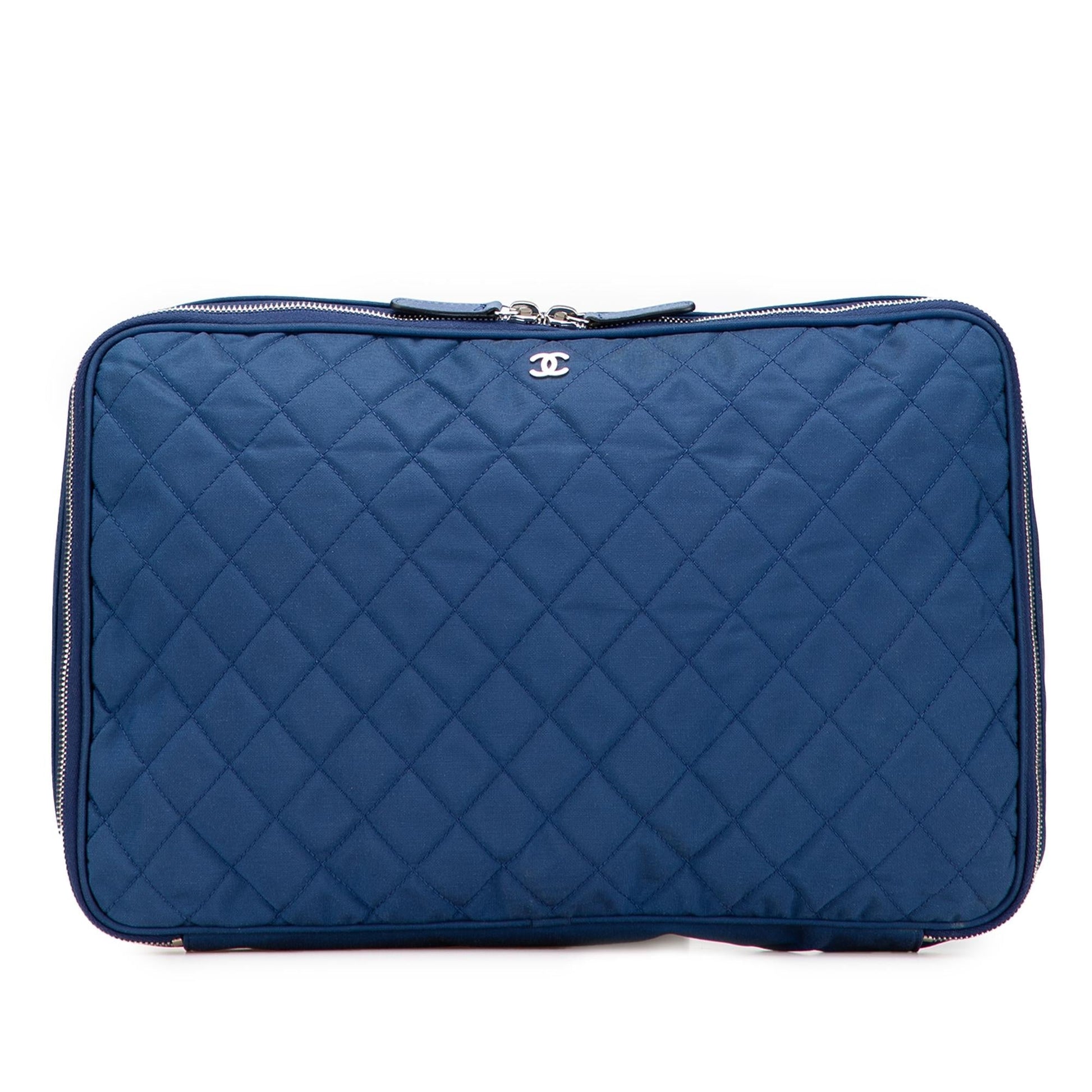 Chanel CC Quilted Nylon Laptop Handbag