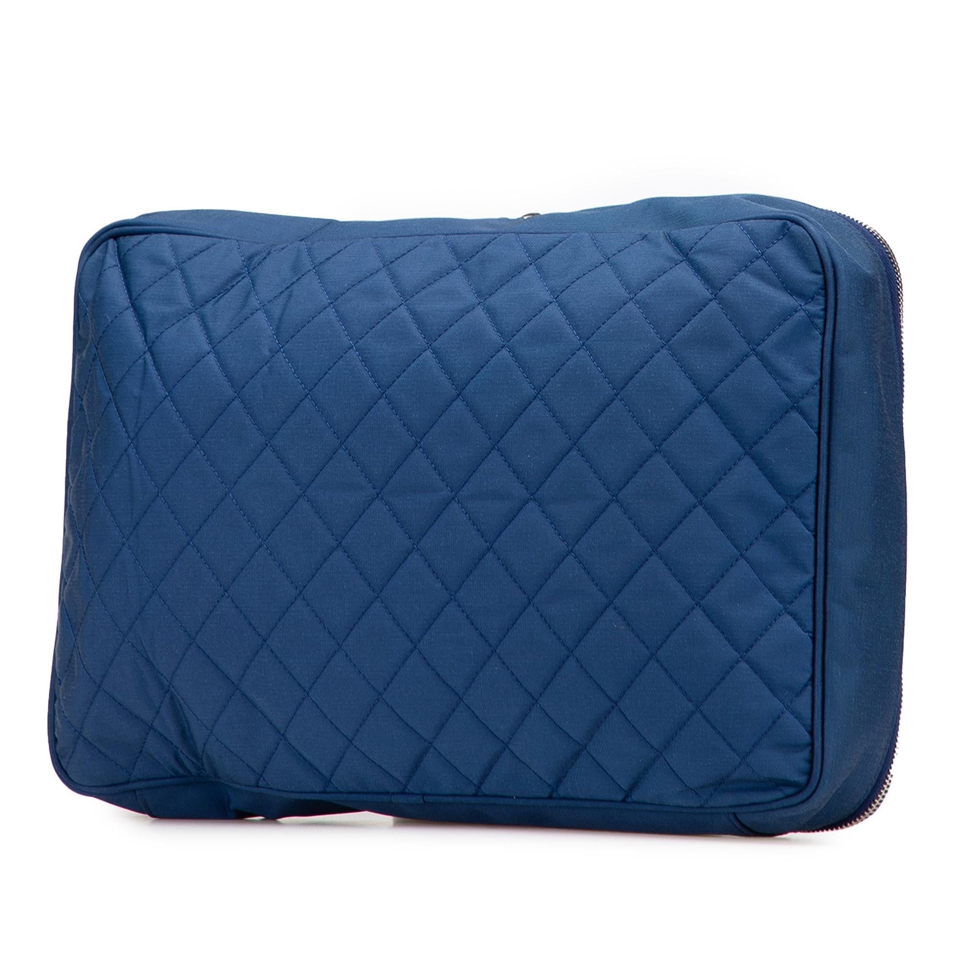 Chanel CC Quilted Nylon Laptop Handbag