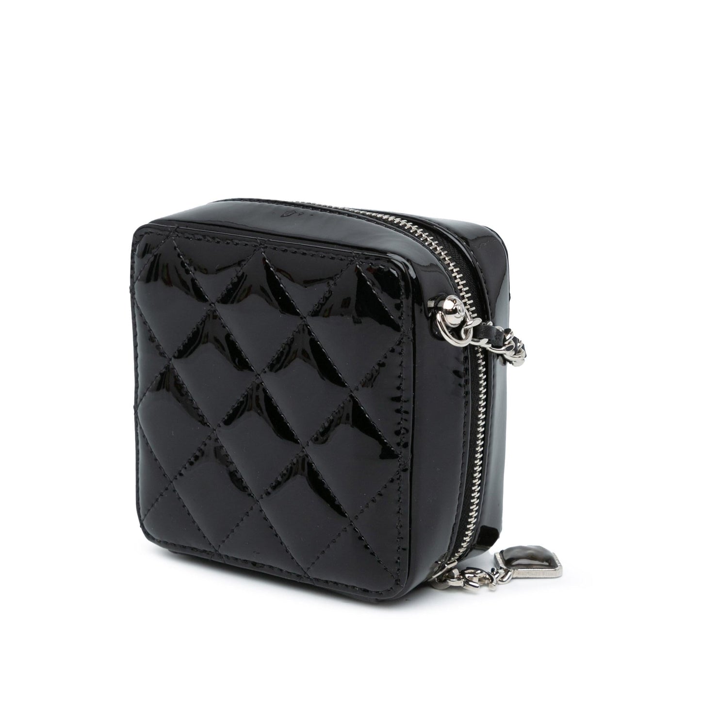 Chanel CC Quilted Patent Clutch Bag