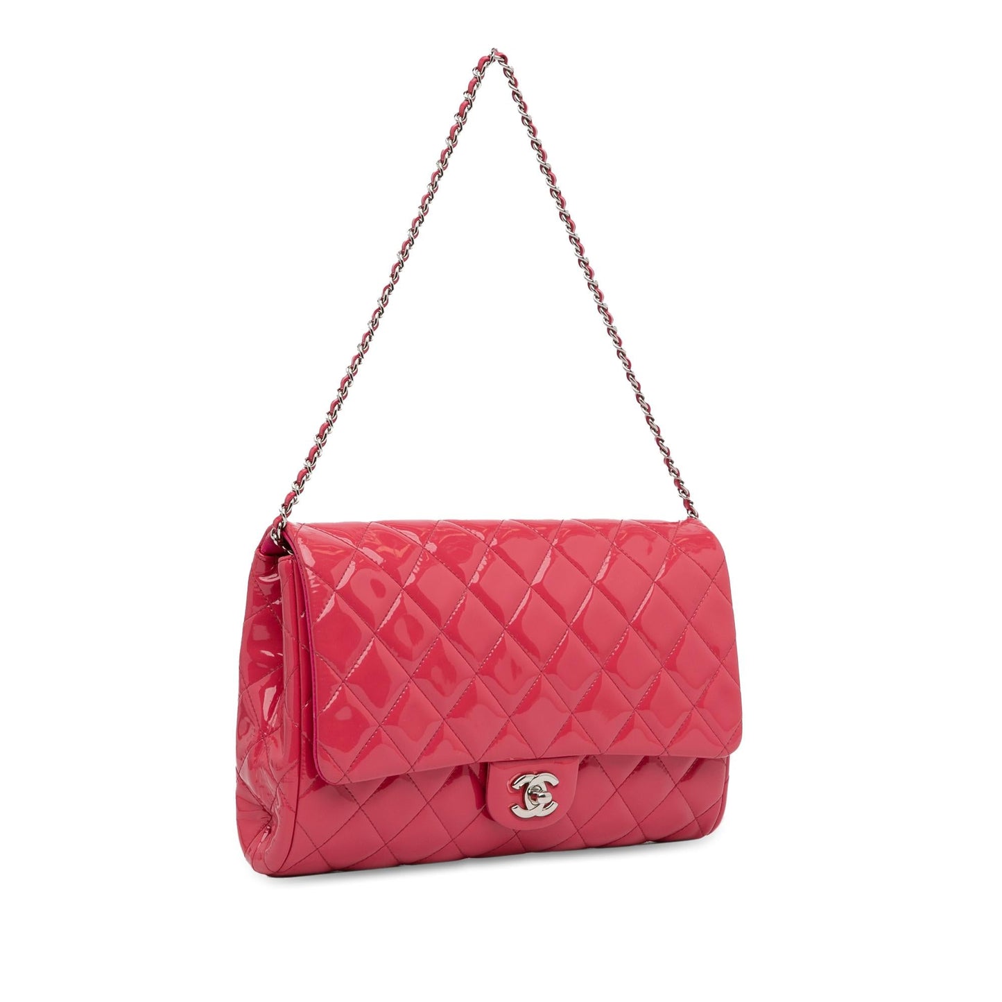 Chanel CC Quilted Patent SHG-BPixGf Clutch Bag