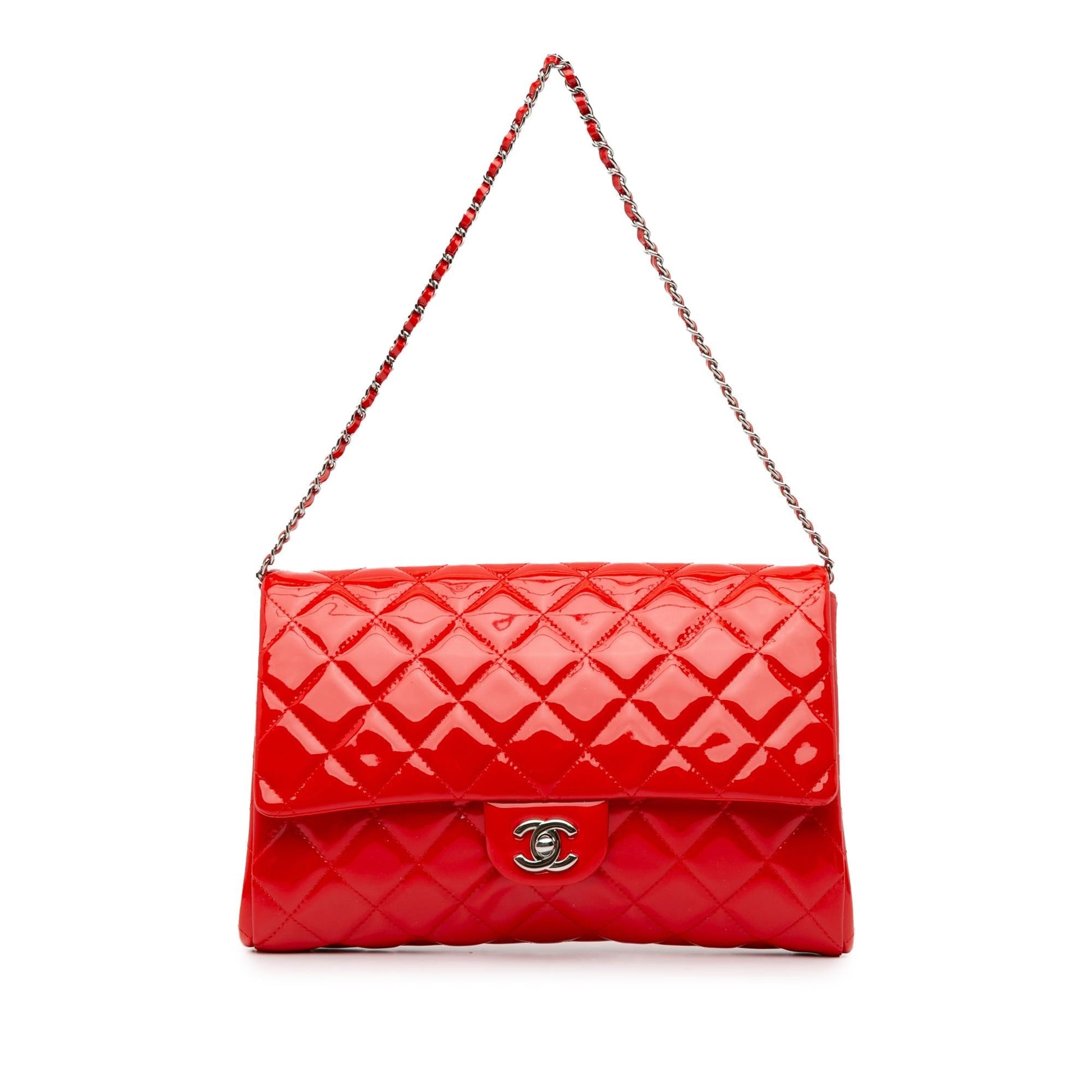 Chanel CC Quilted Patent SHG-lpgzOs Clutch Bag