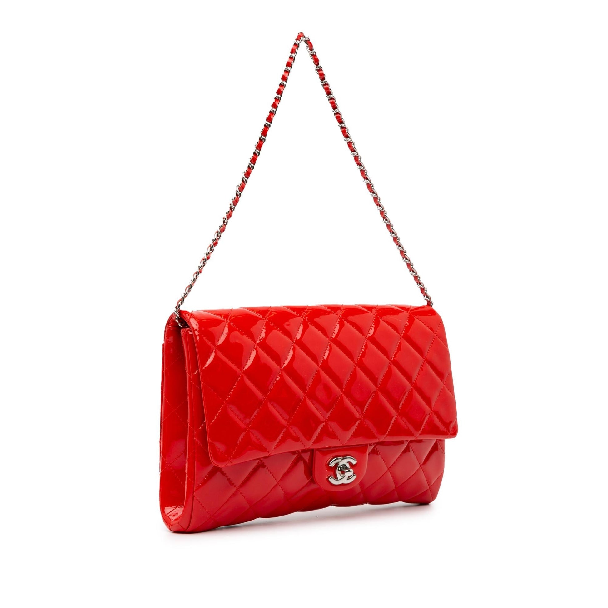 Chanel CC Quilted Patent SHG-lpgzOs Clutch Bag