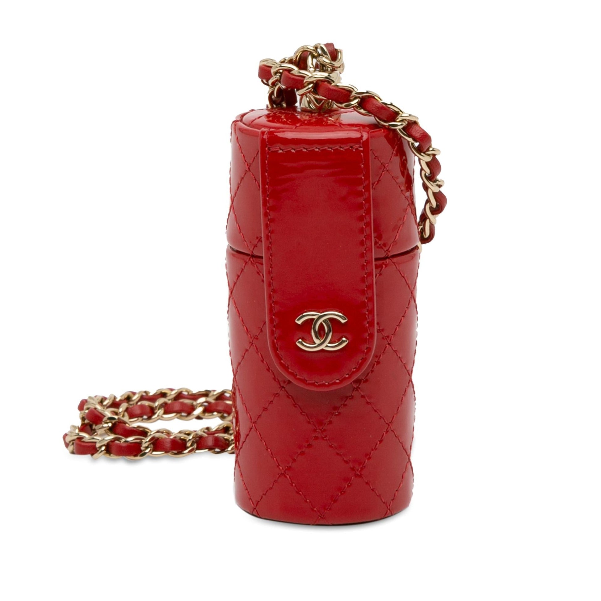 Chanel CC Quilted Patent Lipstick SHG-3hfbHz Handbag