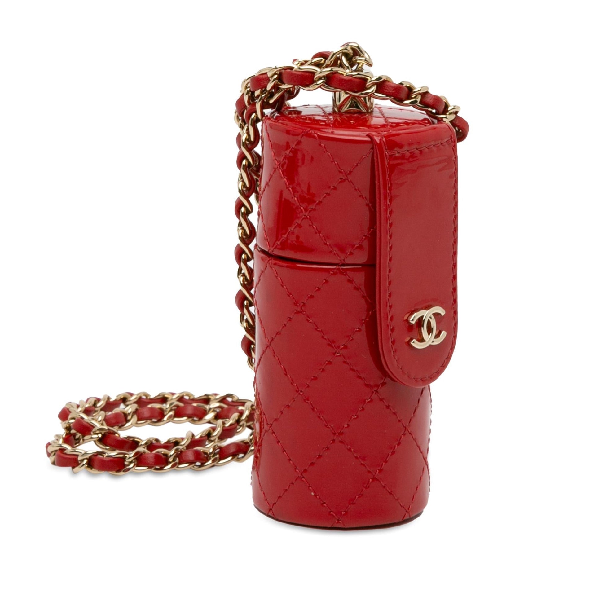 Chanel CC Quilted Patent Lipstick SHG-3hfbHz Handbag