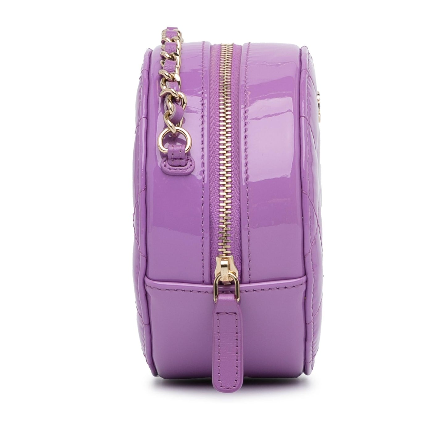 Chanel CC Quilted Patent Round SHG-g7ORNQ Clutch Bag