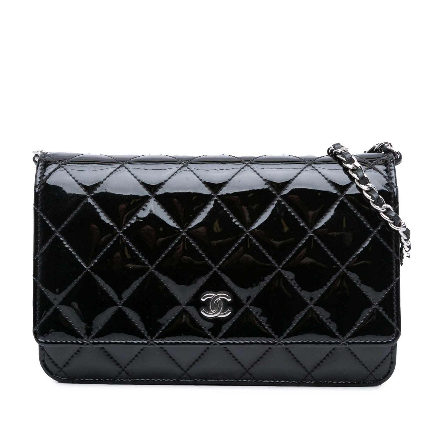 Chanel CC Quilted Patent On SHG-u1EQdo Wallet Case