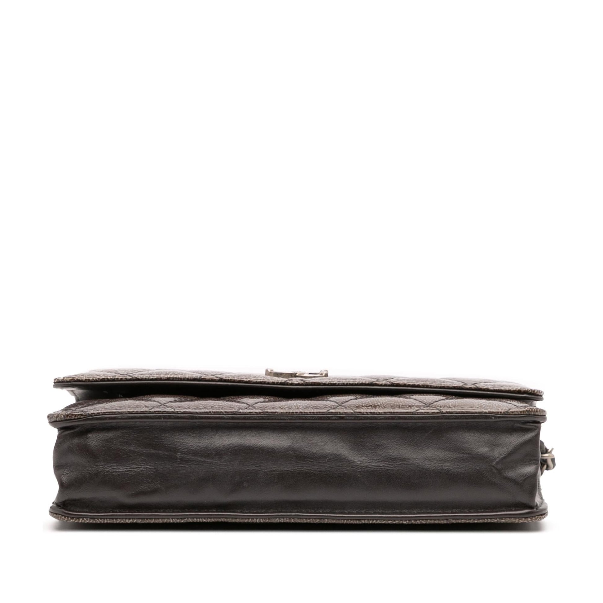 Chanel CC Quilted Shiny Crumpled Calfskin on Wallet Case