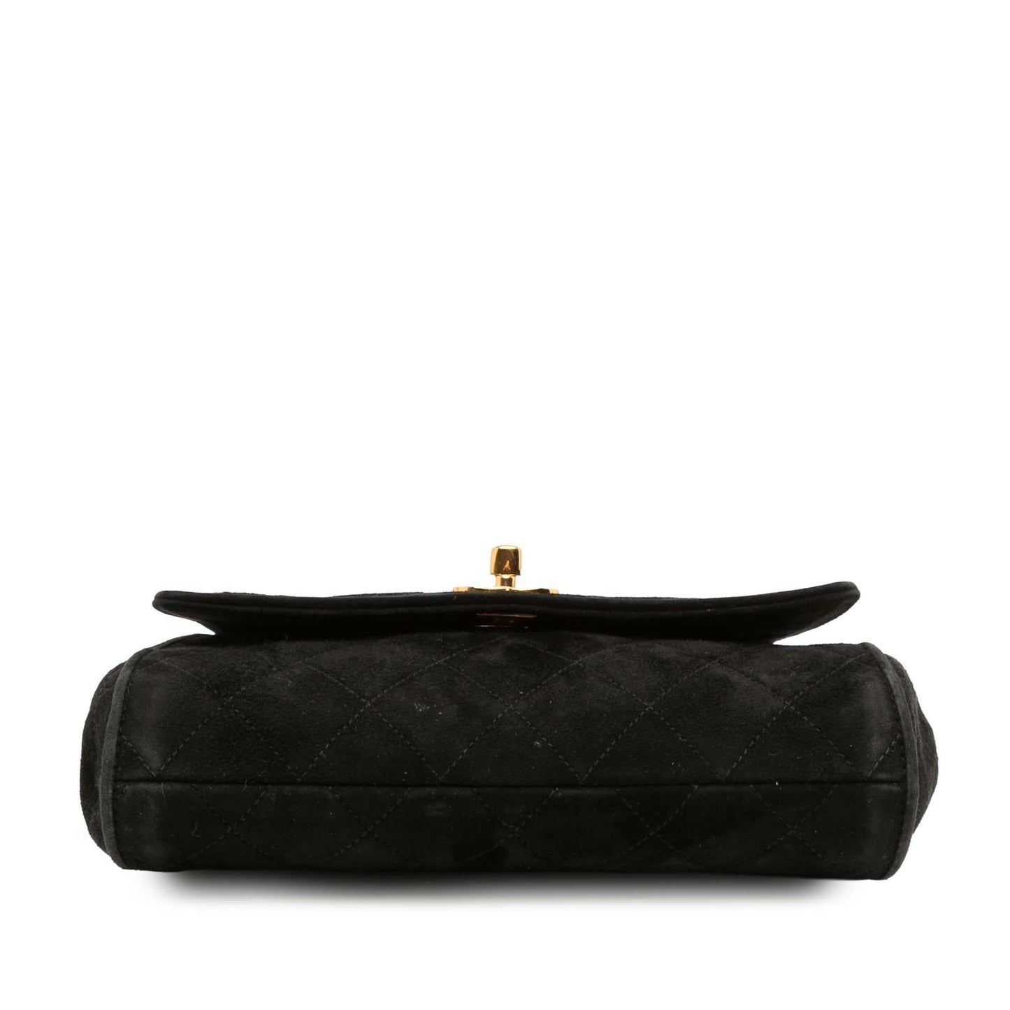 Chanel CC Quilted Velvet Flap Handbag
