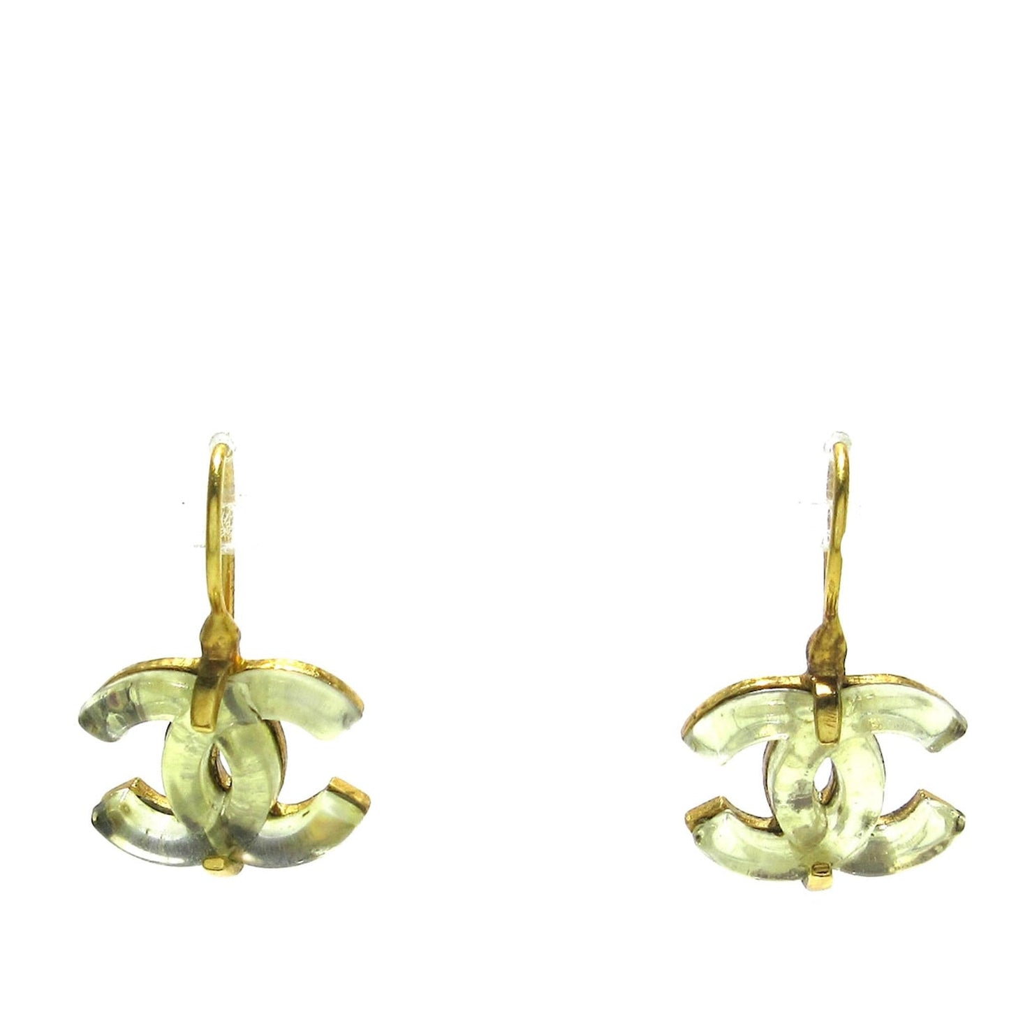 Chanel Cc Resin Hook Earrings (Shg-Asiidt)