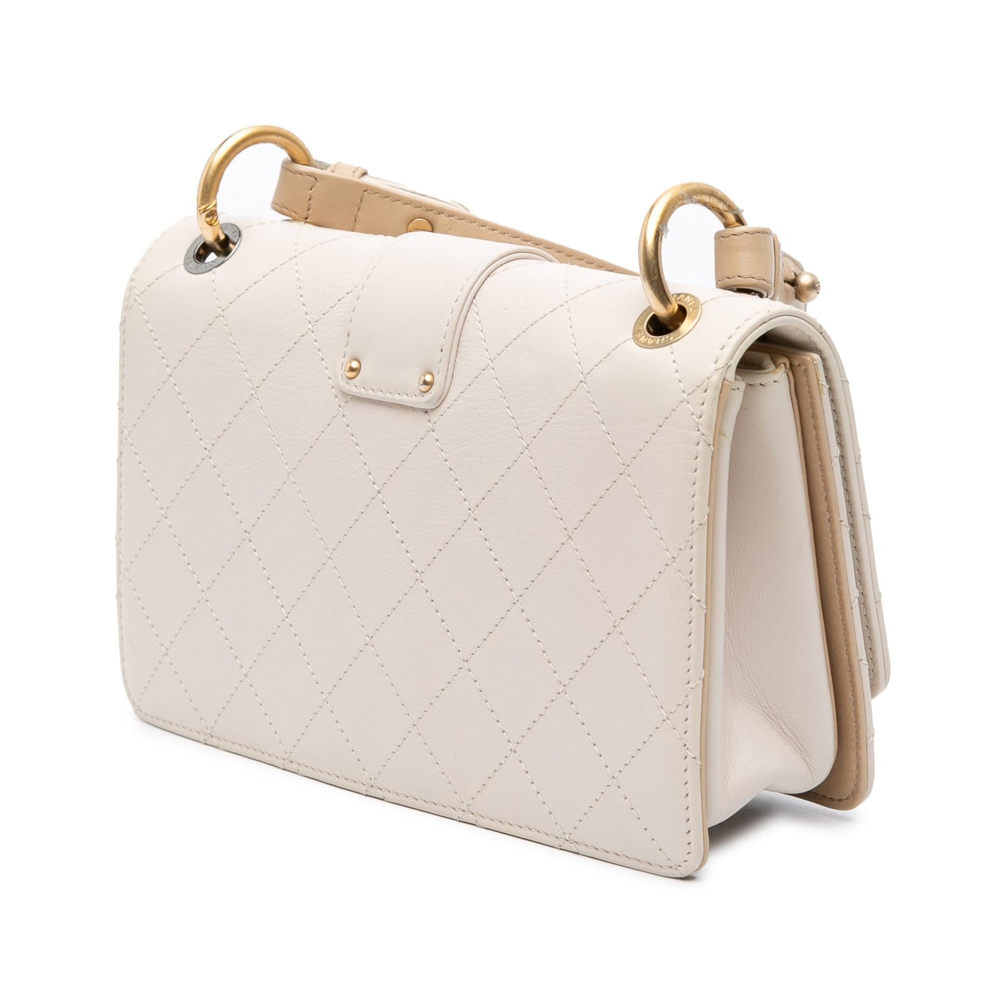 Chanel CC Stitched Calfskin Flap Handbag