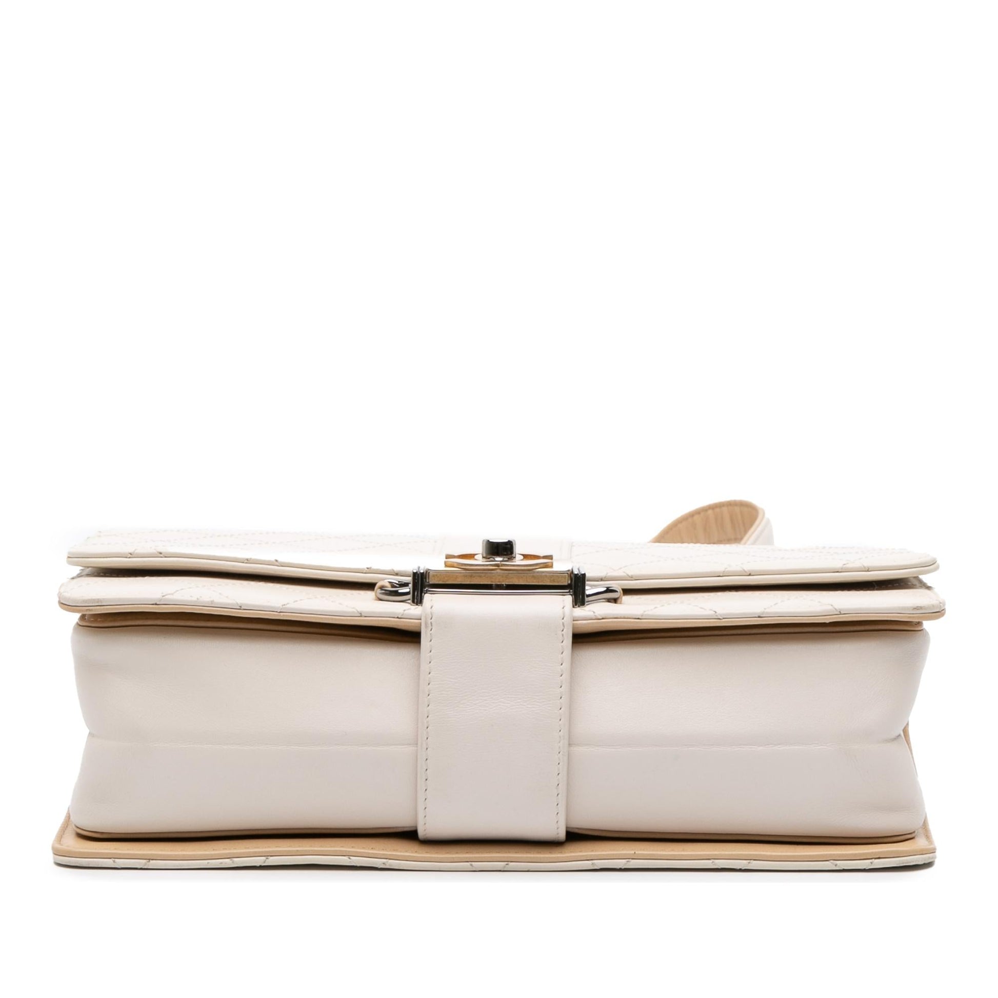 Chanel CC Stitched Calfskin Flap Handbag Flap 1
