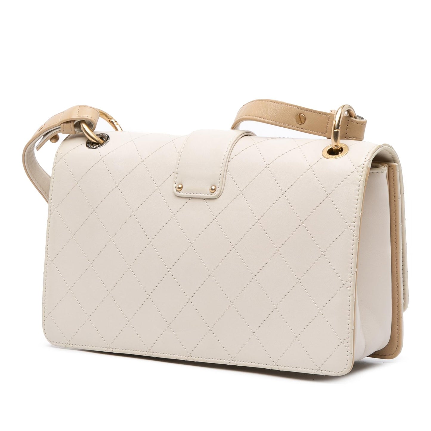 Chanel CC Stitched Calfskin Flap Handbag Flap 1