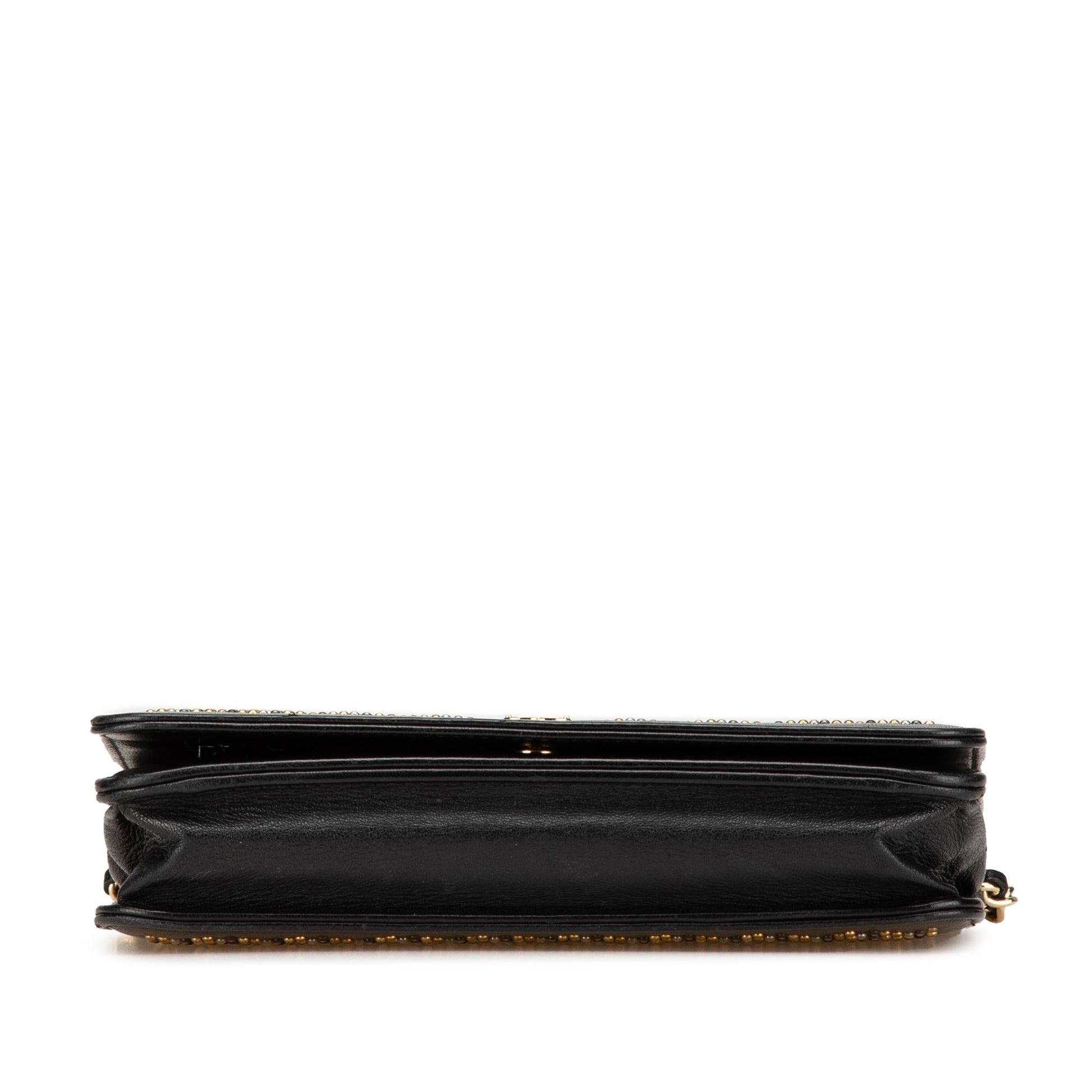 Chanel CC Studded Lambskin on Wallet Case Chain 1