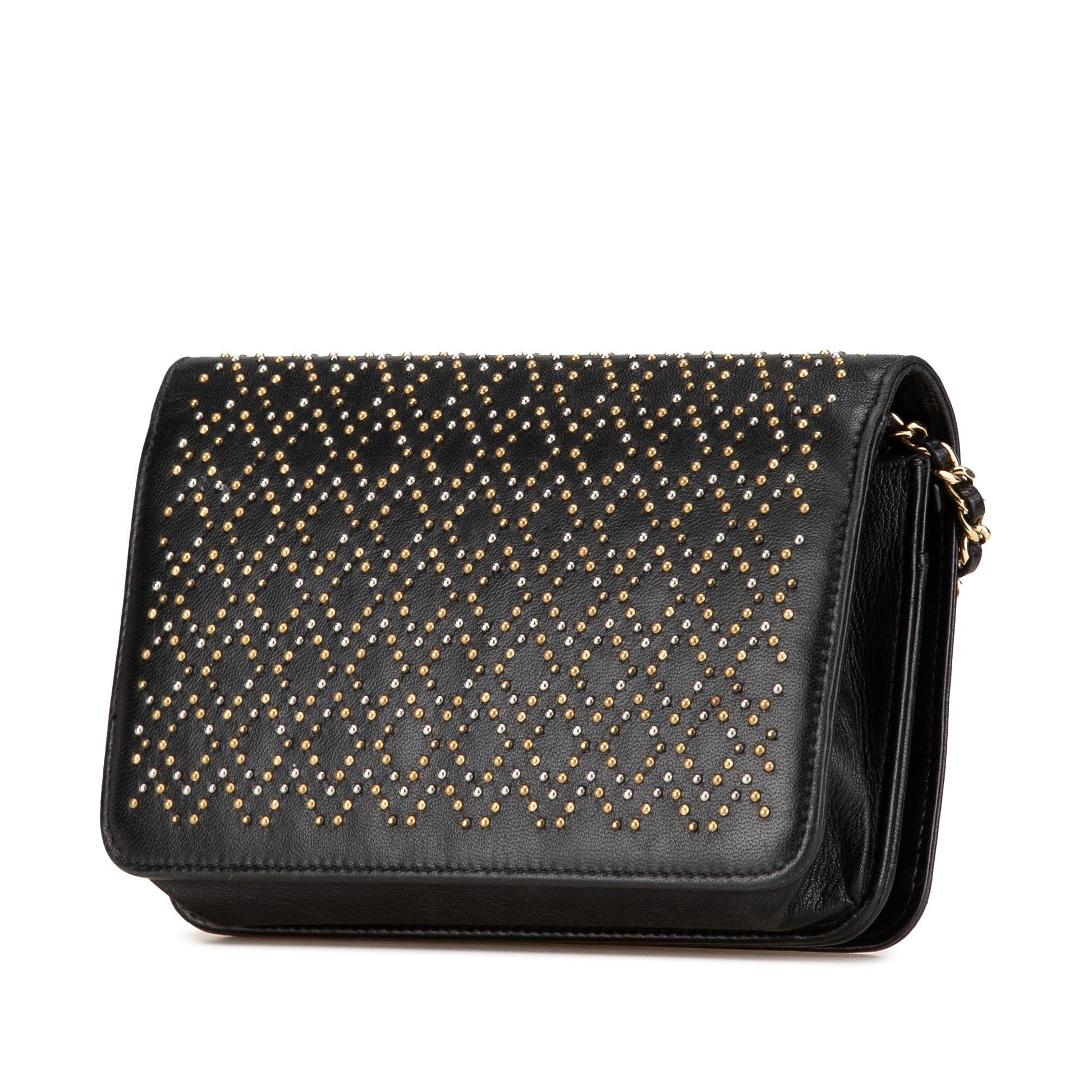 Chanel CC Studded Lambskin on Wallet Case Chain 1