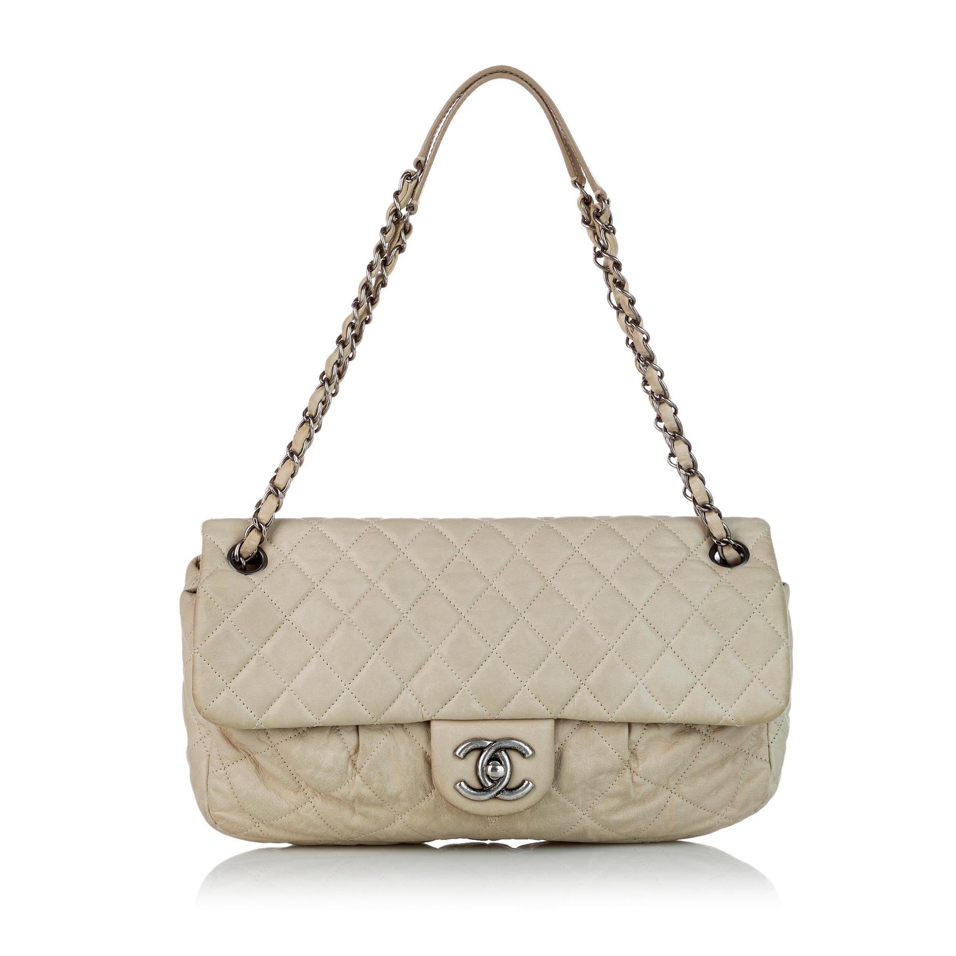 Chanel CC Timeless Lambskin Single Flap SHG Leather Shoulder Bag Bag Shg
