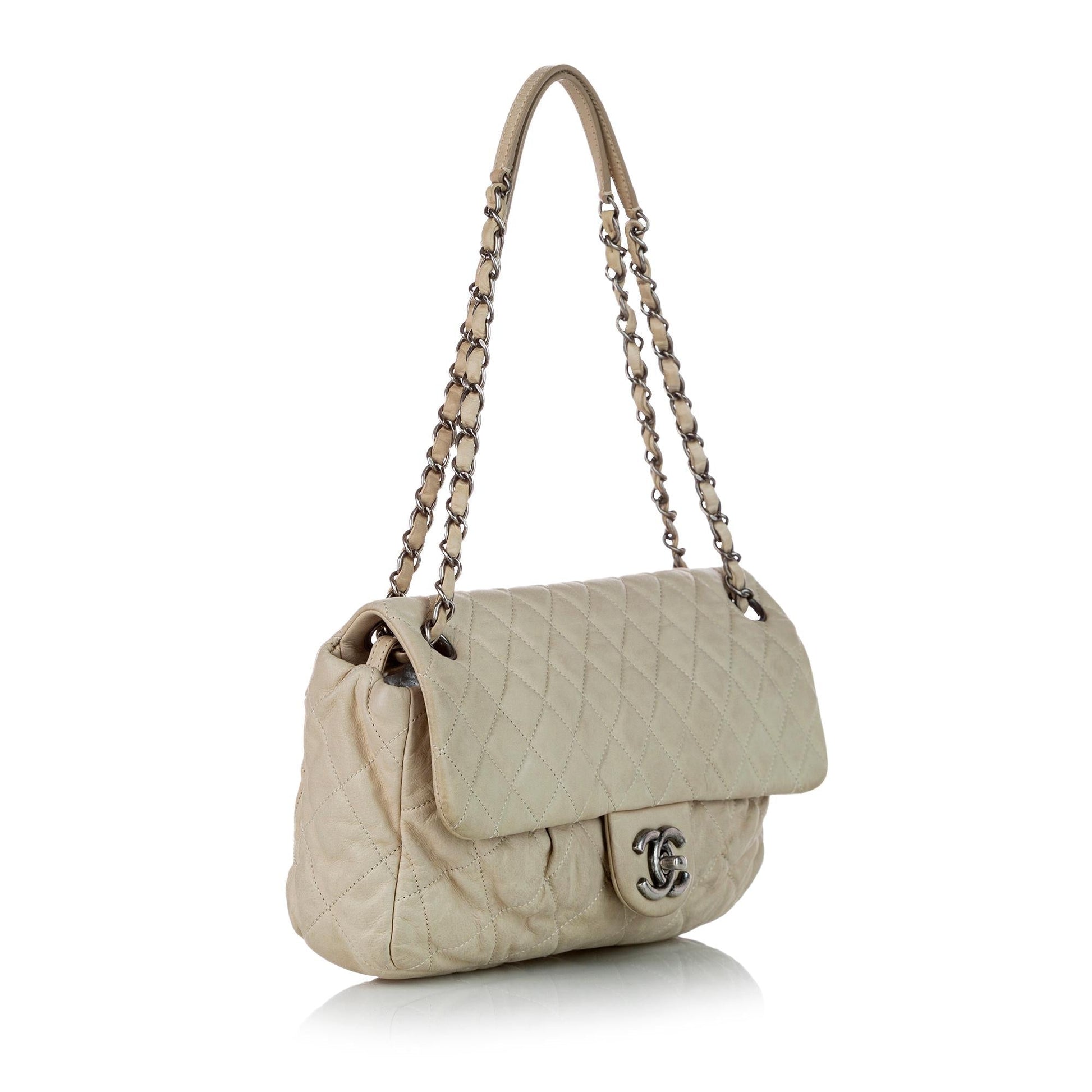 Chanel CC Timeless Lambskin Single Flap SHG Leather Shoulder Bag Bag Shg
