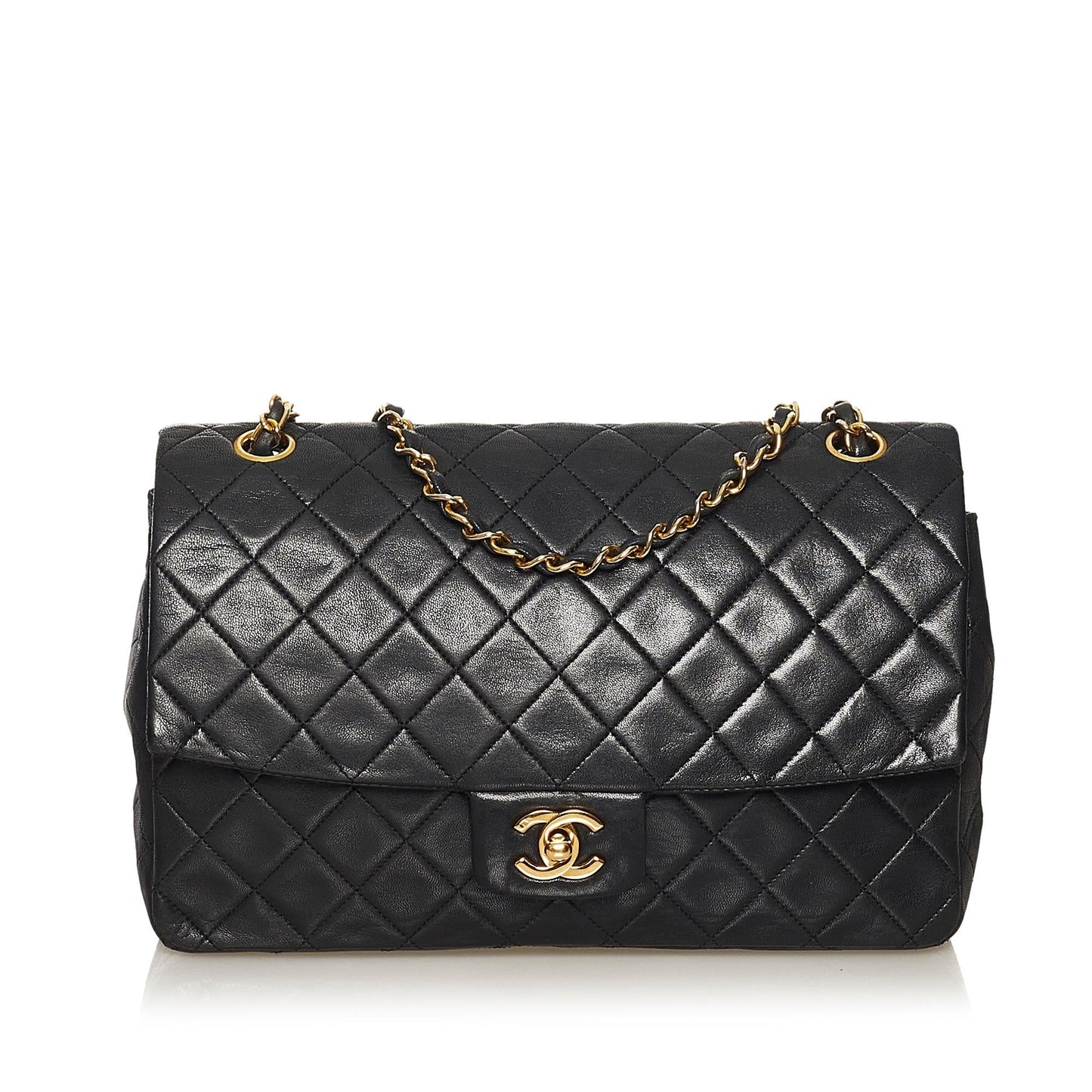Chanel CC Timeless Lambskin Single Flap SHG Leather Shoulder Bag 3