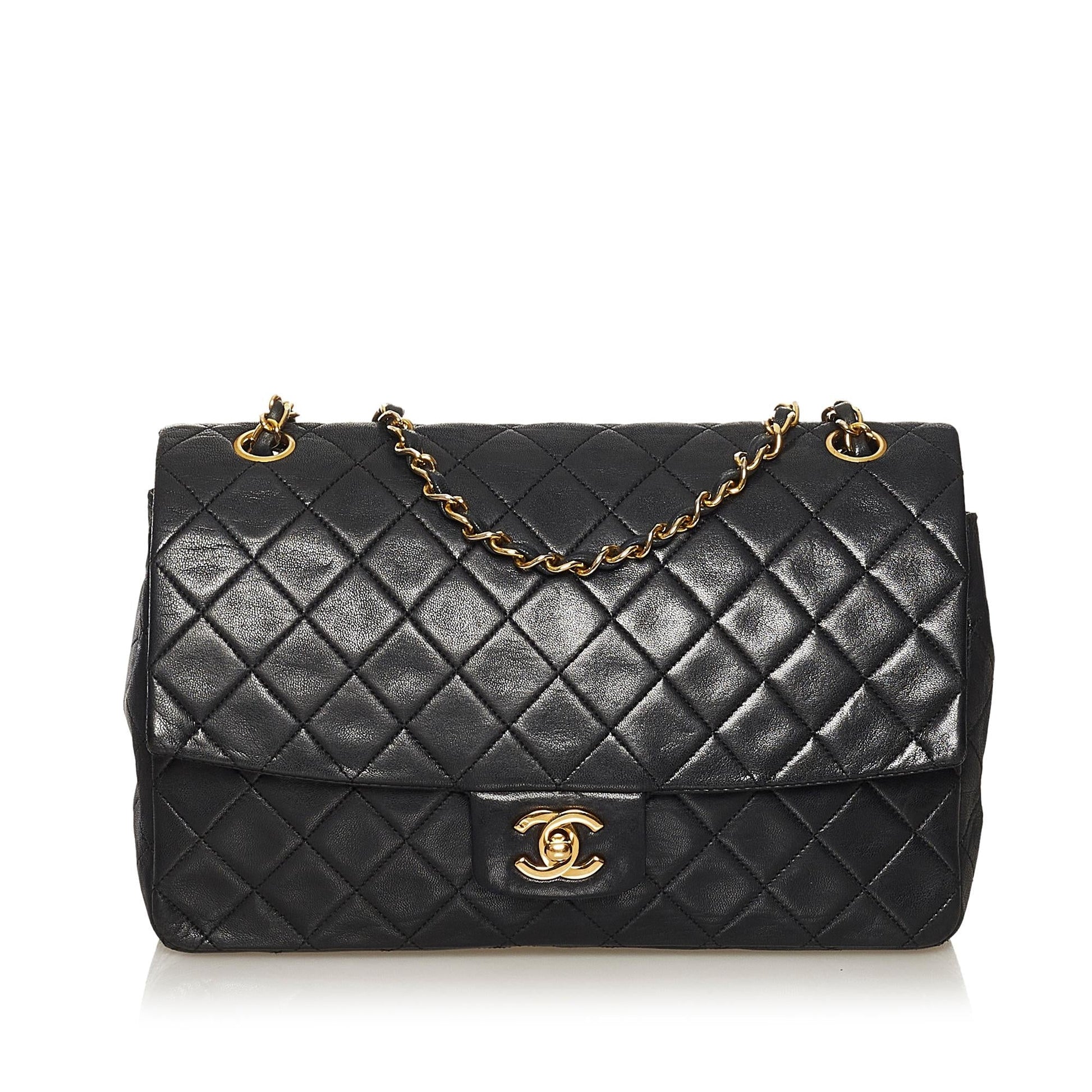 Chanel CC Timeless Lambskin Single Flap SHG Leather Shoulder Bag 3