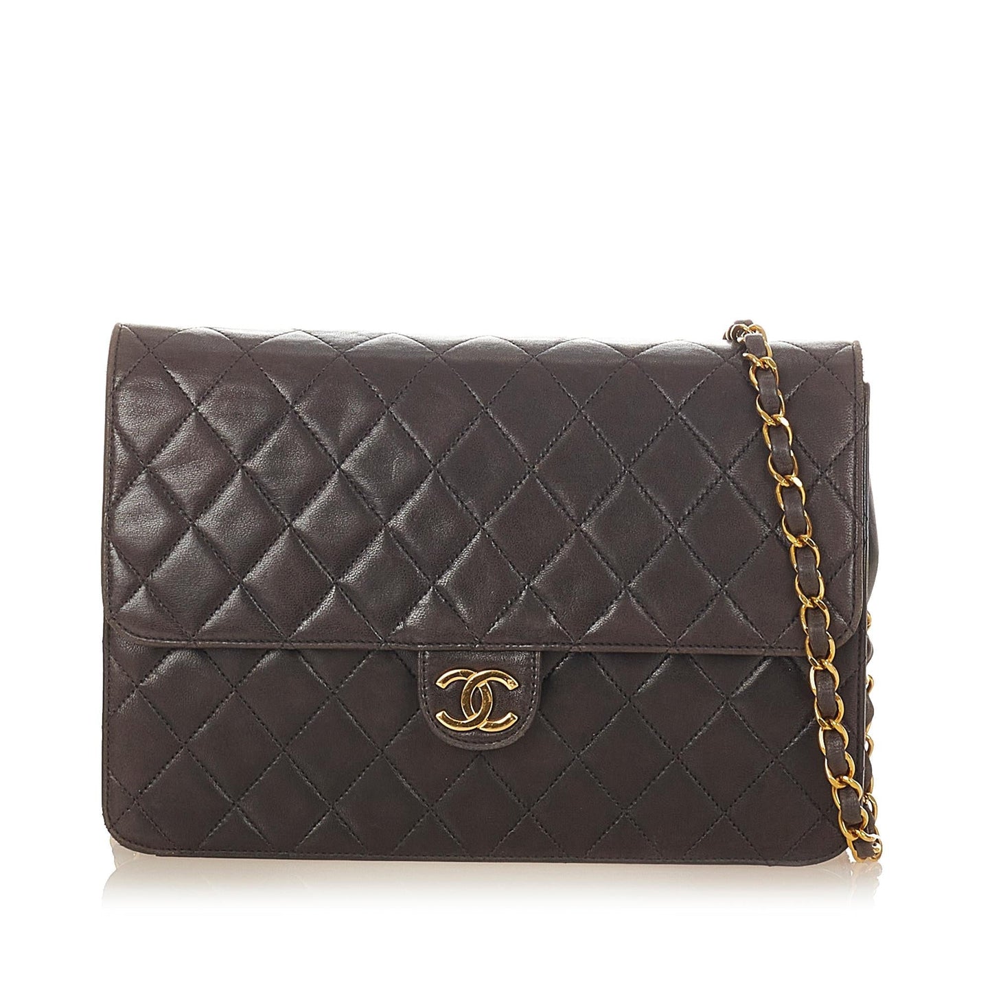 Chanel CC Timeless Lambskin Single Flap SHG-3Lq5he Leather Shoulder Bag